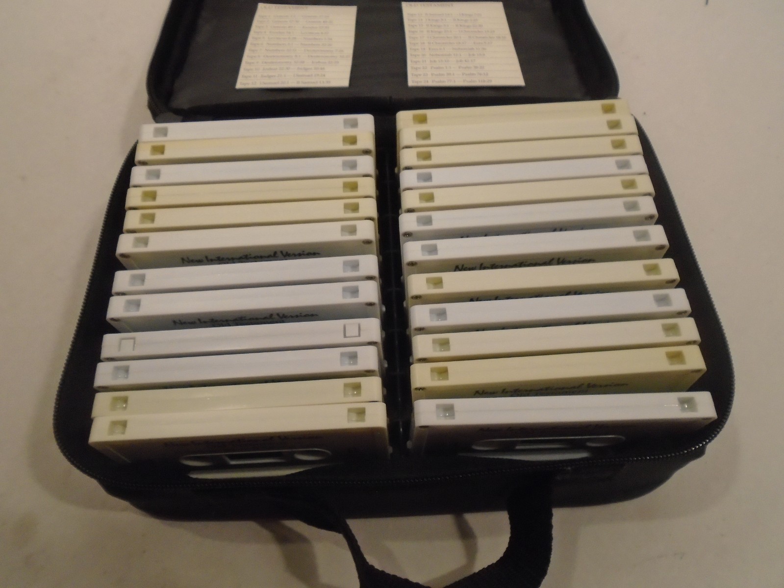 The Holy Bible Old & New Testament 48 Cassettes Complete Set in 2 Case it cases