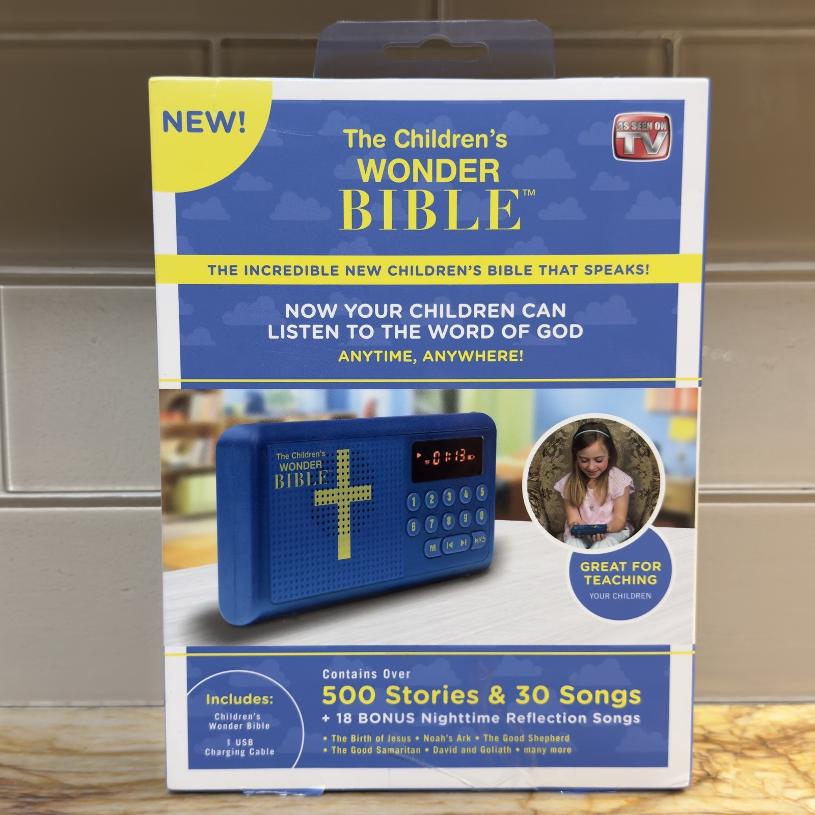 Brand New~ The Children’s Wonder Bible 500 Stories 30 Songs 18 Nighttime Songs
