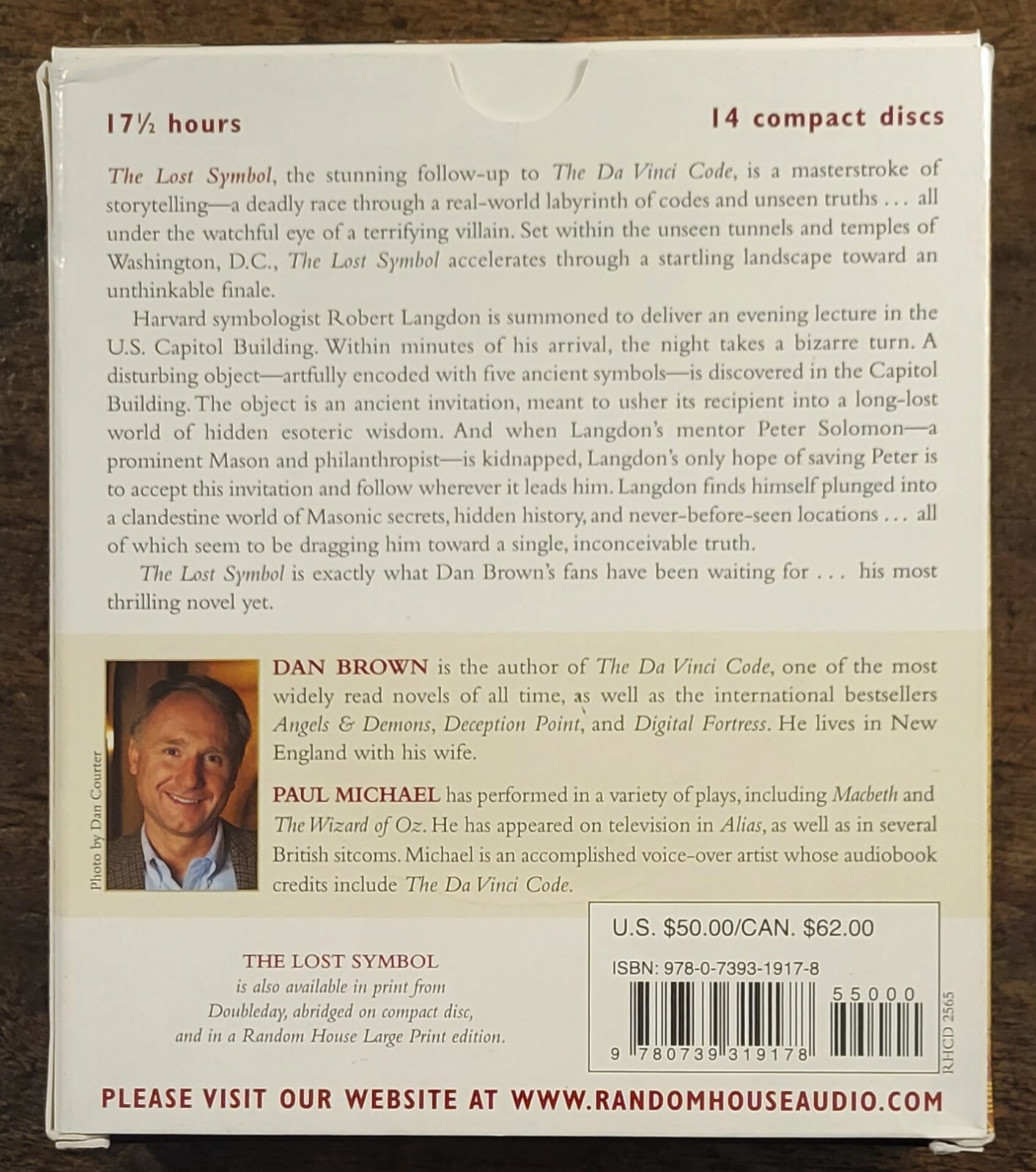 The Lost Symbol by Dan Brown (Audio CD) Read by Paul Michael**MINT**