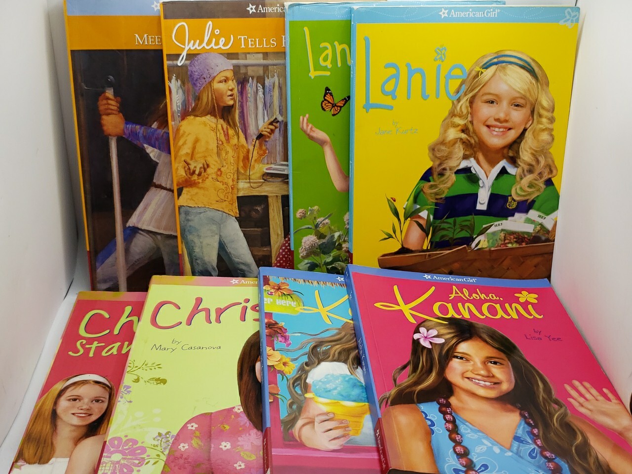 Lot Of 8 American Girl Doll Book Set 1 & 2 Julie Lanie Kanani Chrissa Softcover