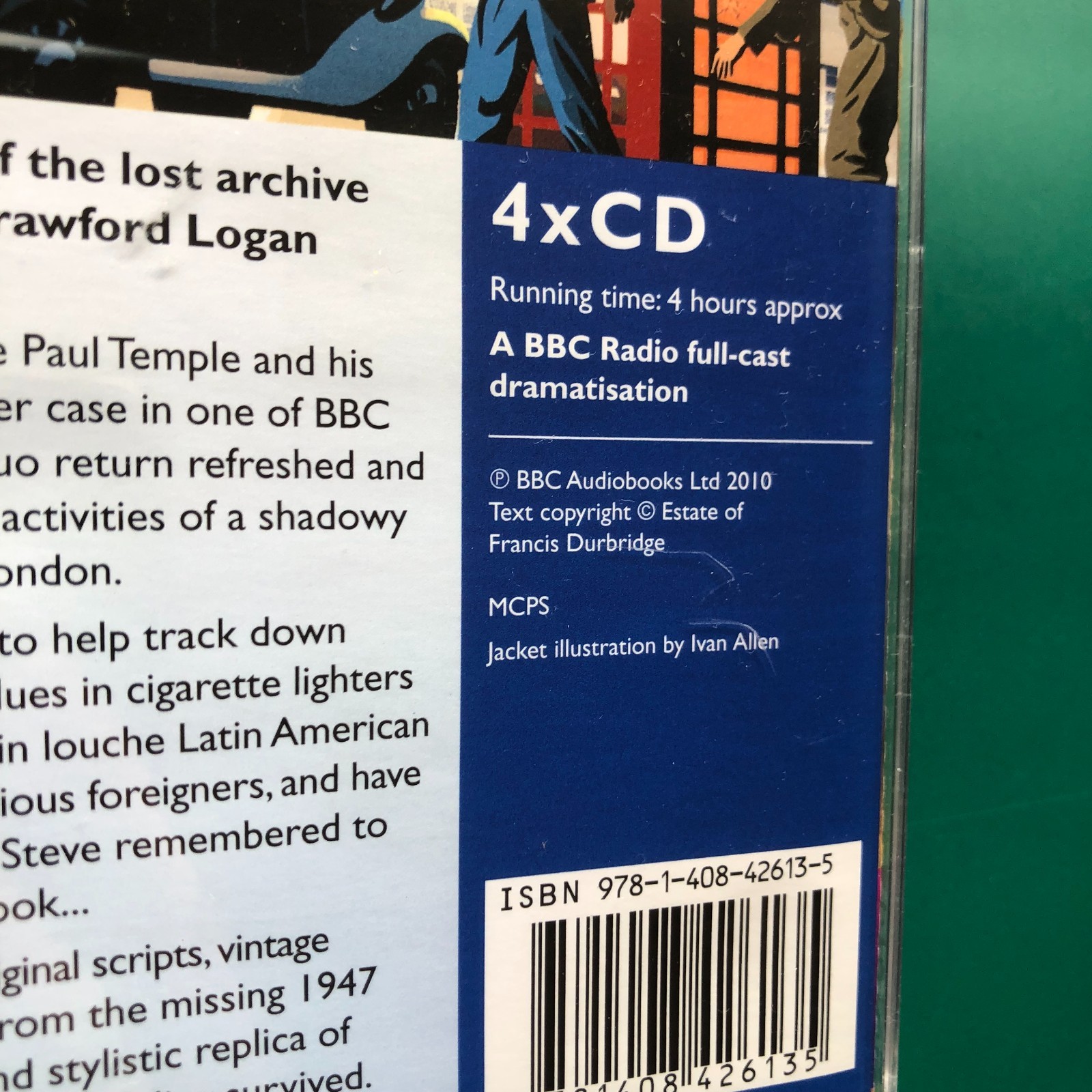 Durbridge PAUL TEMPLE AND STEVE Full-Cast Radio Drama 4x CD Crime Crawford Logan