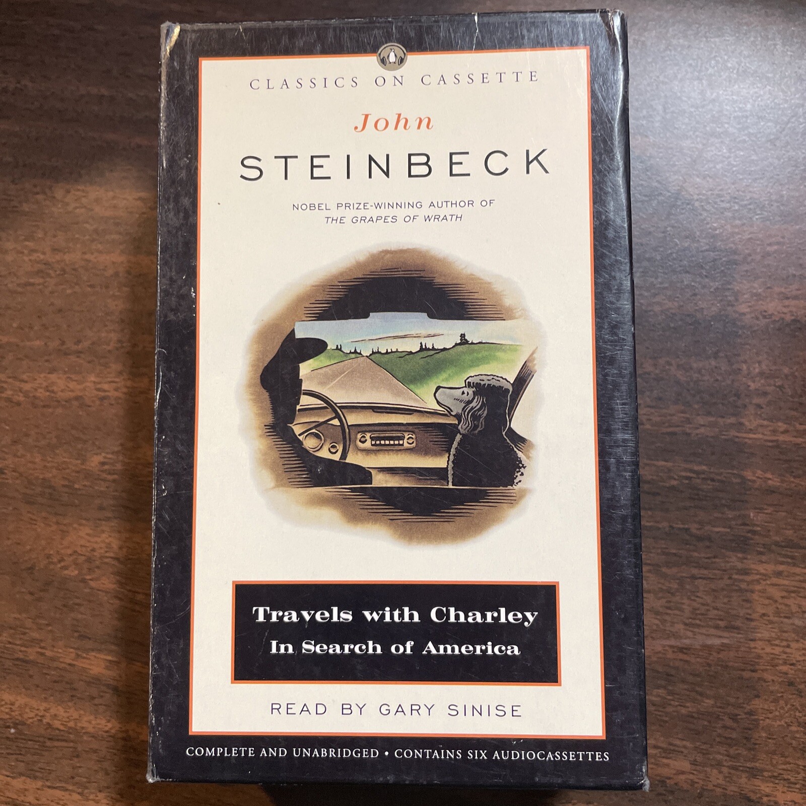 John Steinbeck Travels with Charley In Search of America Audio Book Cassette.