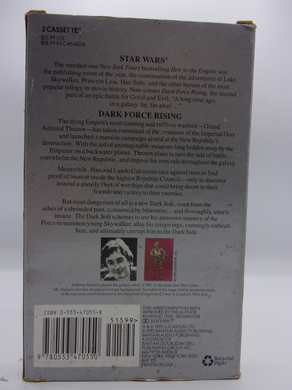 Star Wars: The Thrawn Trilogy: Dark Force Rising (Audiobook/Cassette Tape)