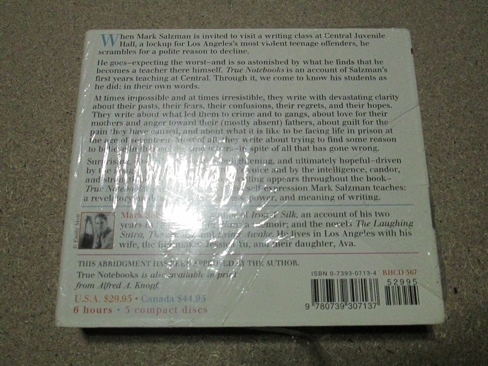❤ TRUE NOTEBOOKS by MARK SALZMAN AudioBooks 5 Discs NEW Random House
