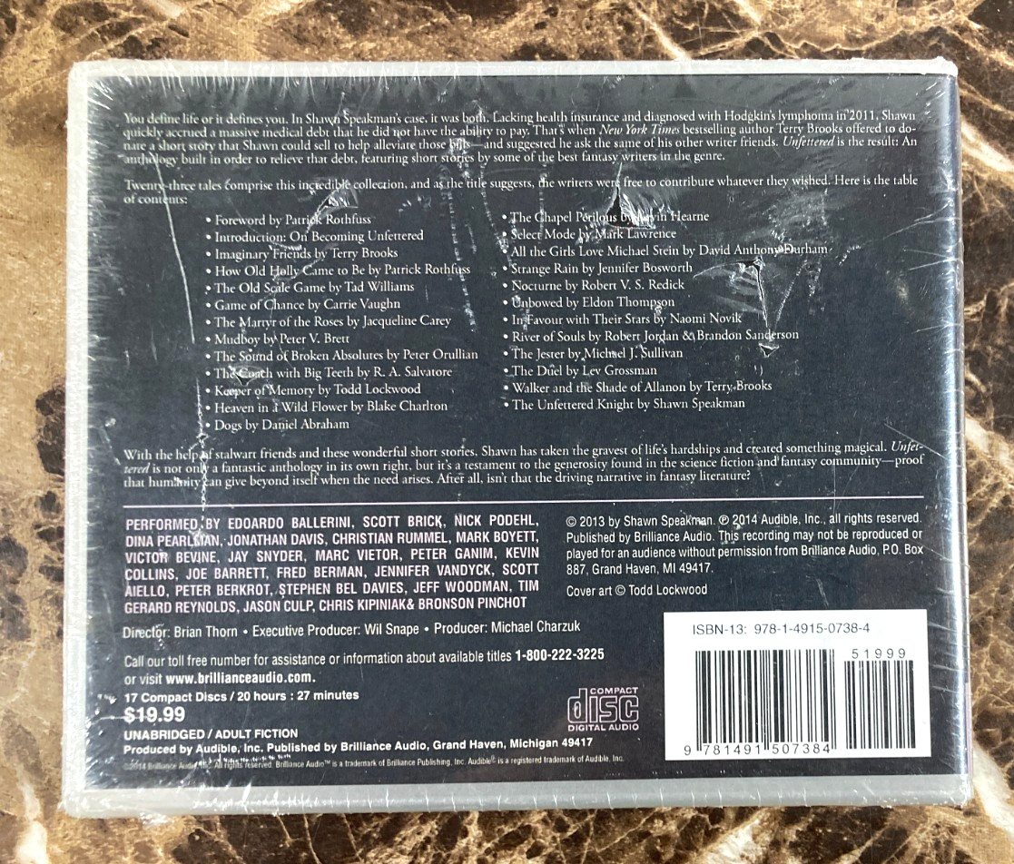 Unfettered: Tales by Masters of Fantasy by Shawn Speakman 17 CD Audiobook SEALED