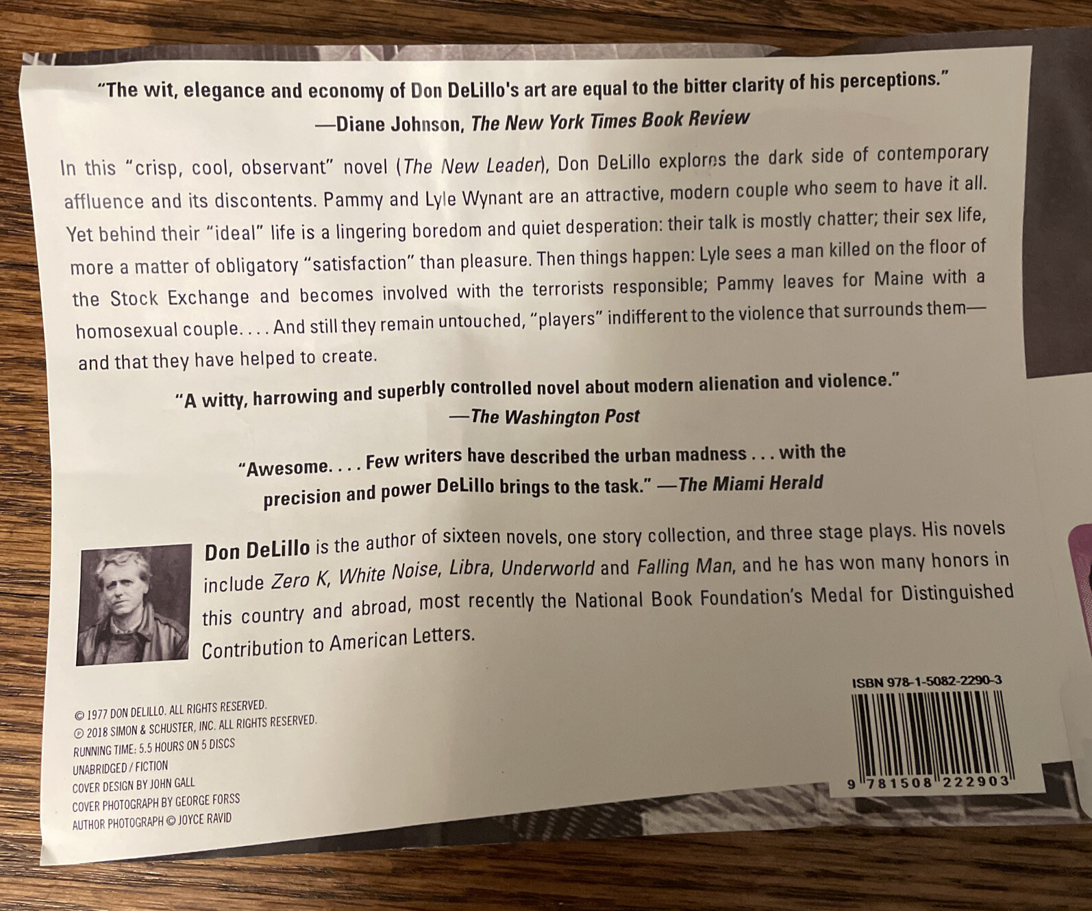 Players by Don Delillo (2018, Compact Disc, Unabridged edition)