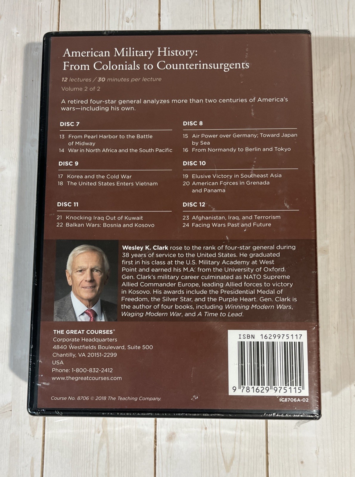 Great Courses American Military History General Wesley Clark — 2018 New Sealed