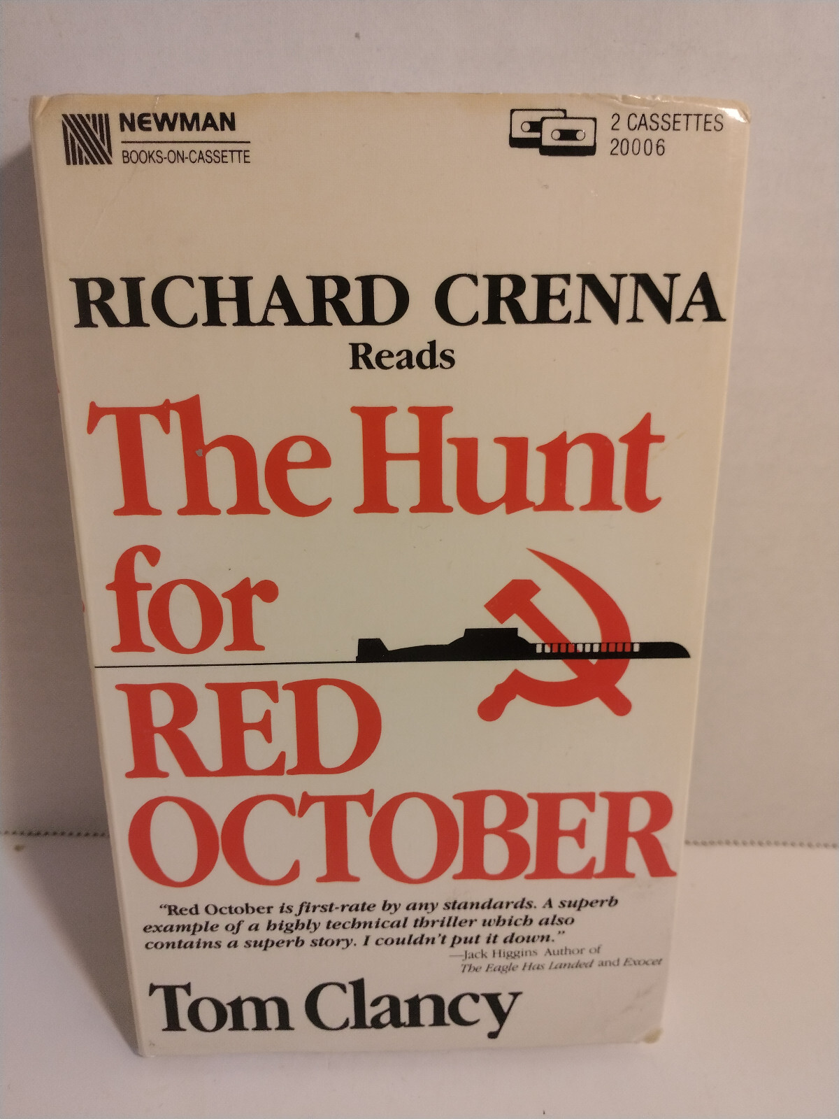 Audio Cassette The Hunt for Red October Tom Clancy Richard Crenna 1985 Untested