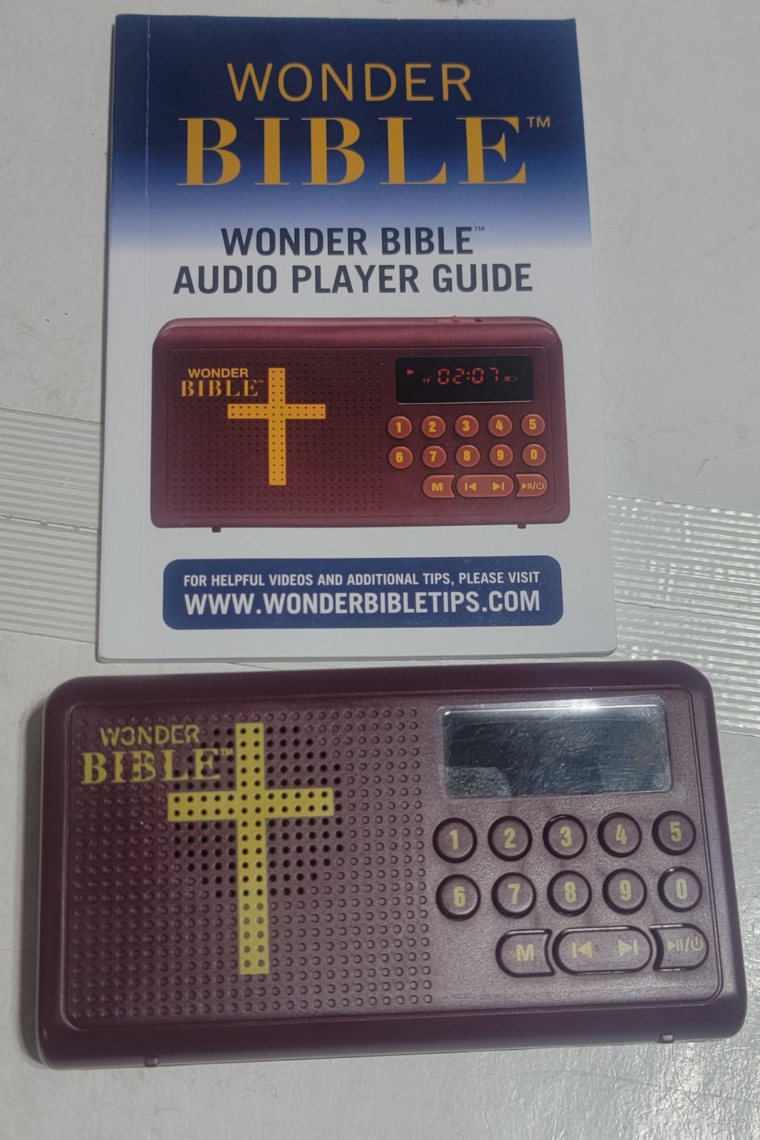 Wonder Bible KJ Talking Audio Book Bible Player & guide book, NO Charger T7