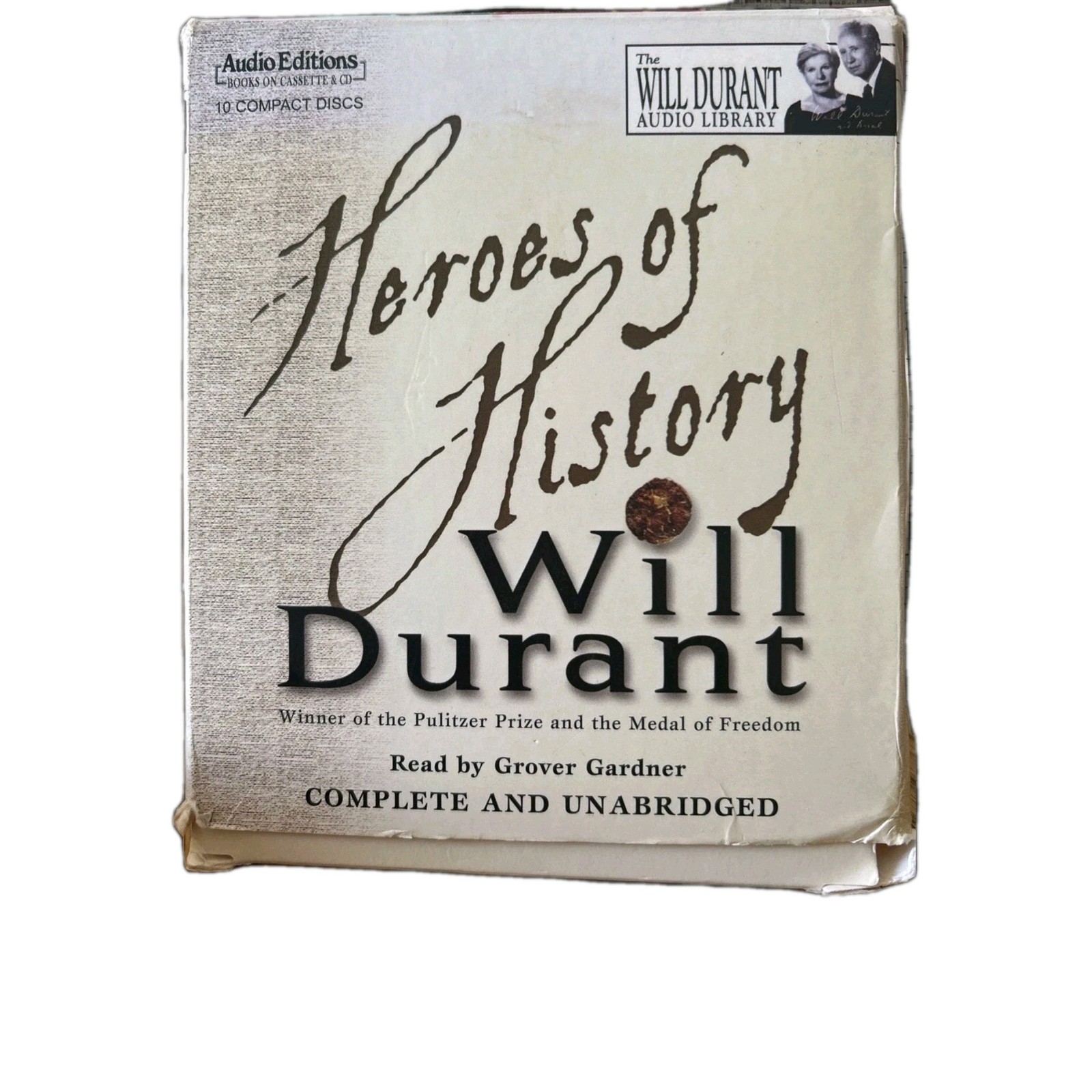 Heroes Of History By Will Durant Set Of 10 Audio CDs