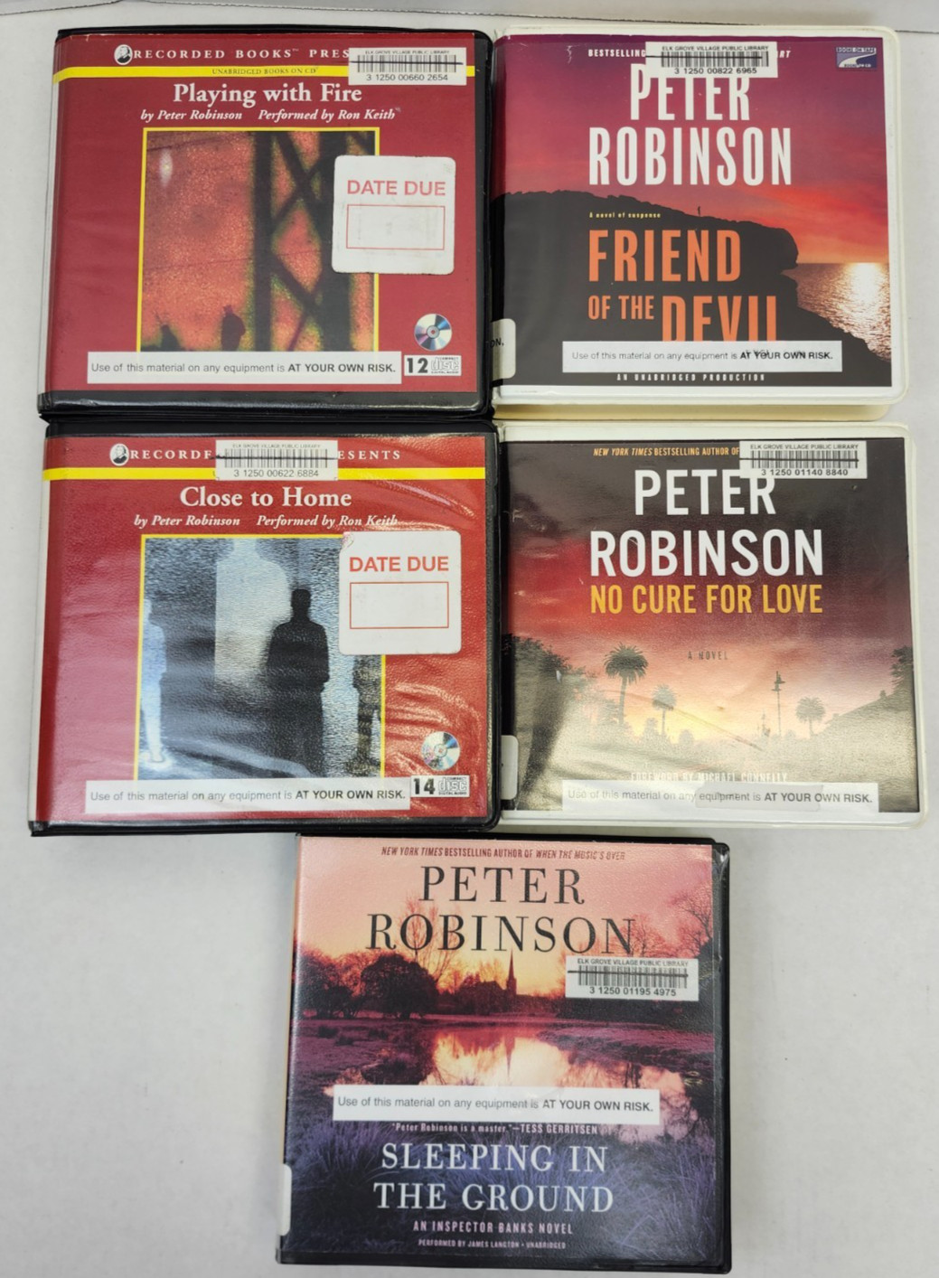 Peter Robinson Lot of 5 Audiobooks Books on CD Crime Police Mystery Detective