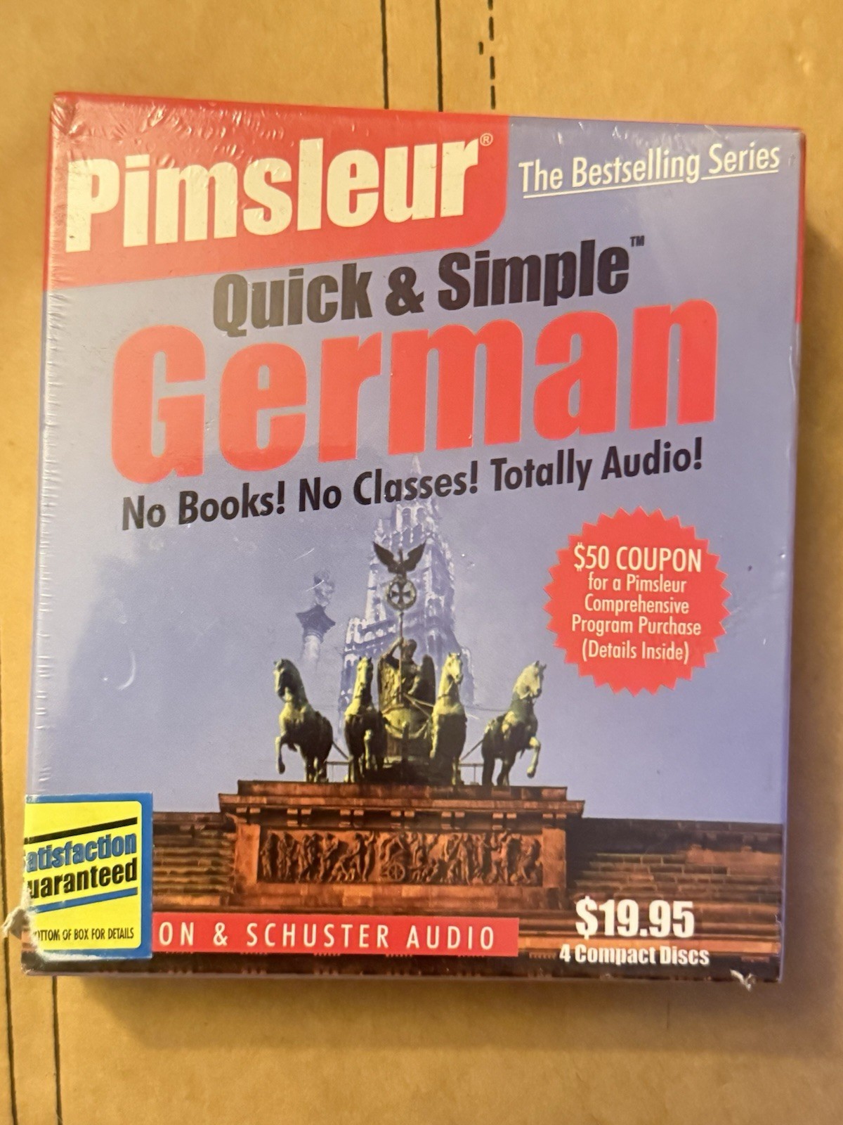 Learn To Speak Quick Simple German PIMSLEUR 4CD No Book or Class 2000 Edition