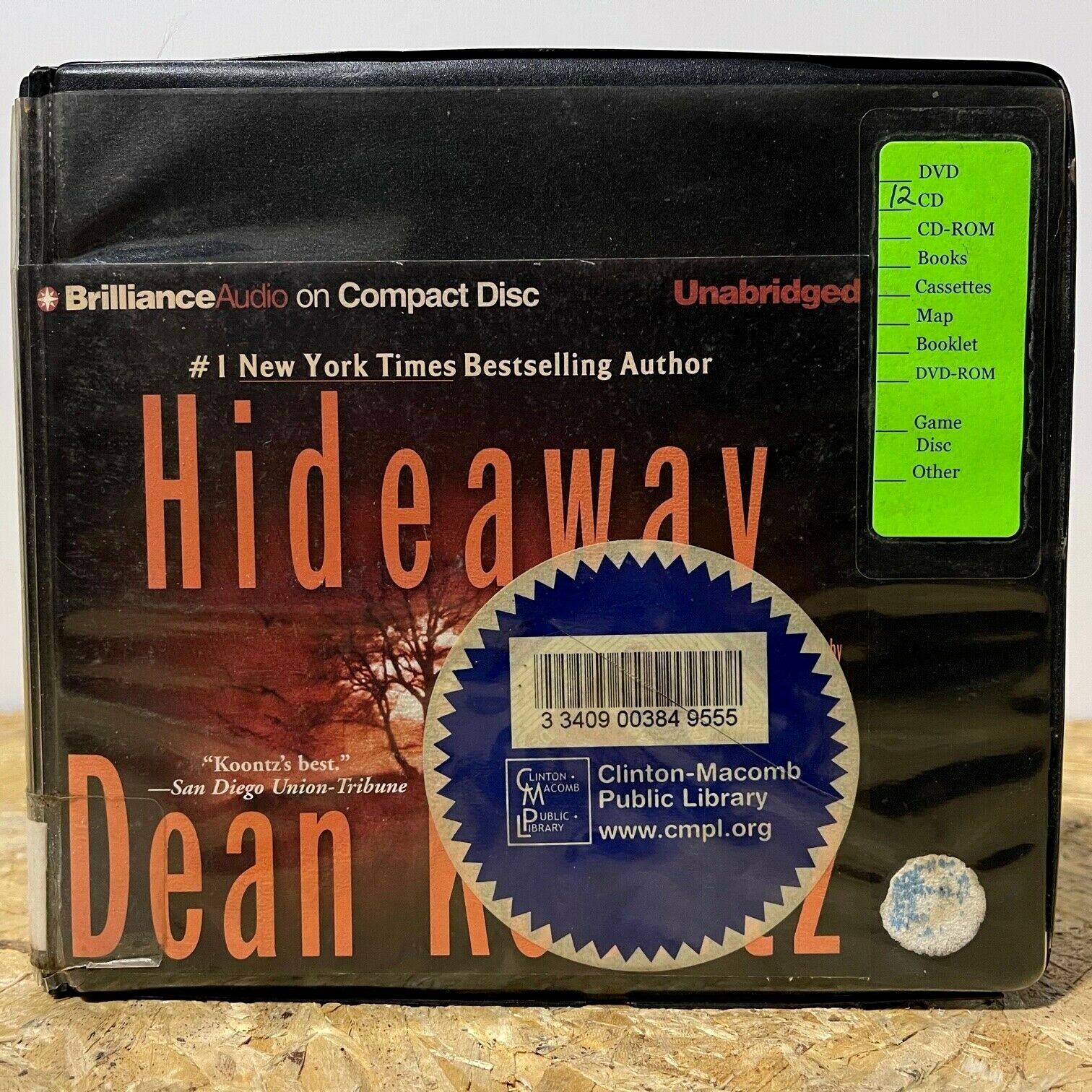Hideaway by Dean Koontz Ex Library 12 CD Unabridged Audiobook Free Shipping