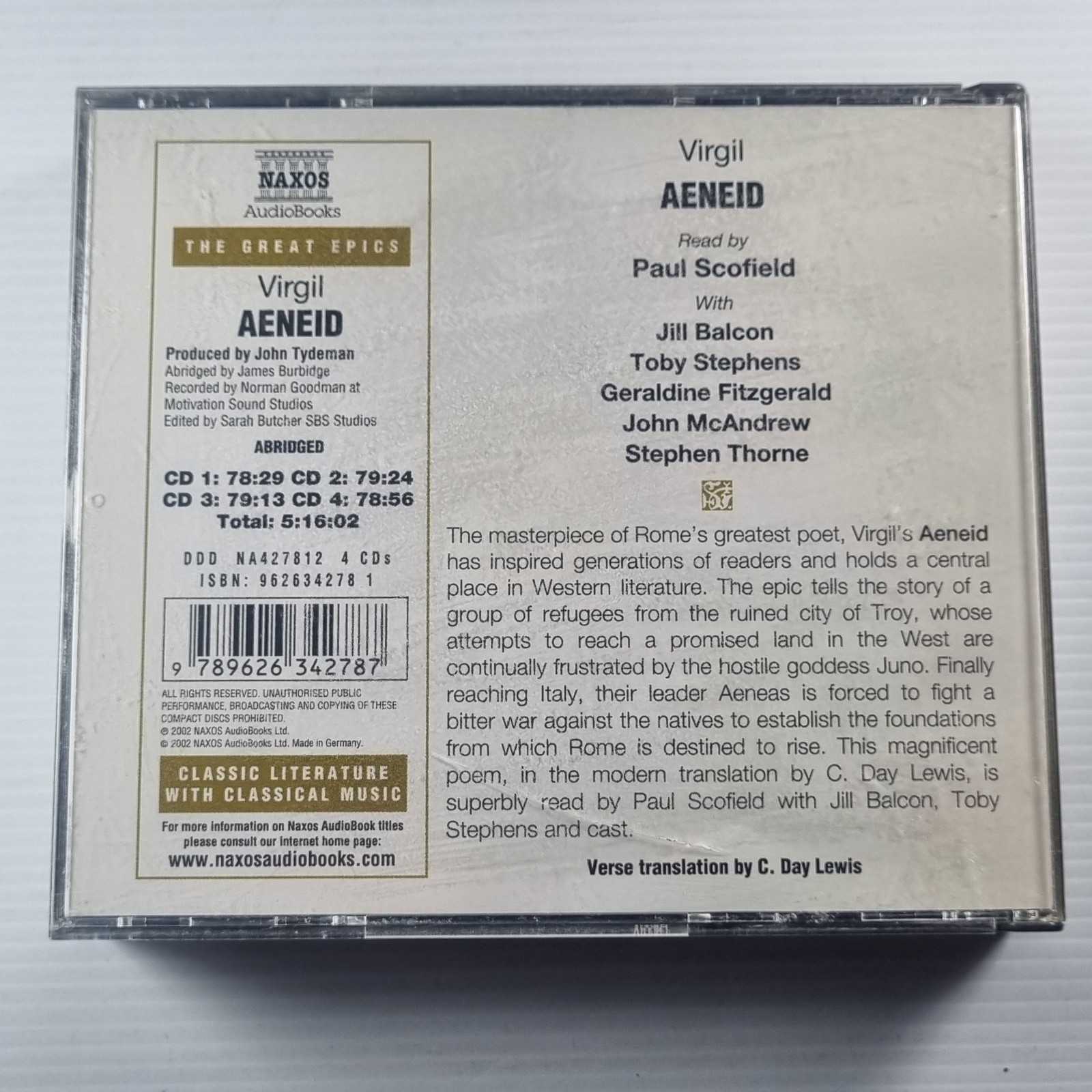 Virgil — The Aeneid (Audiobook CD) Audiobook