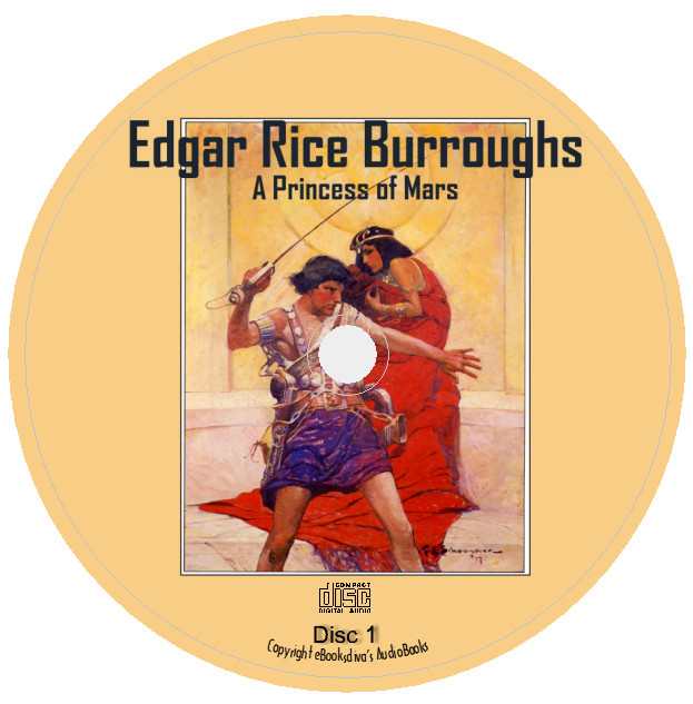 A Princess of Mars Edgar Rice Burroughs Sci-Fi Audiobook in 7 Audio CDs