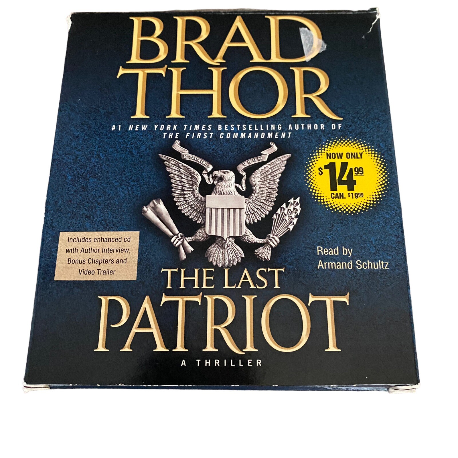 The Last Patriot by Brad Thor CD Audiobook Read By Armand Schultz Very Good