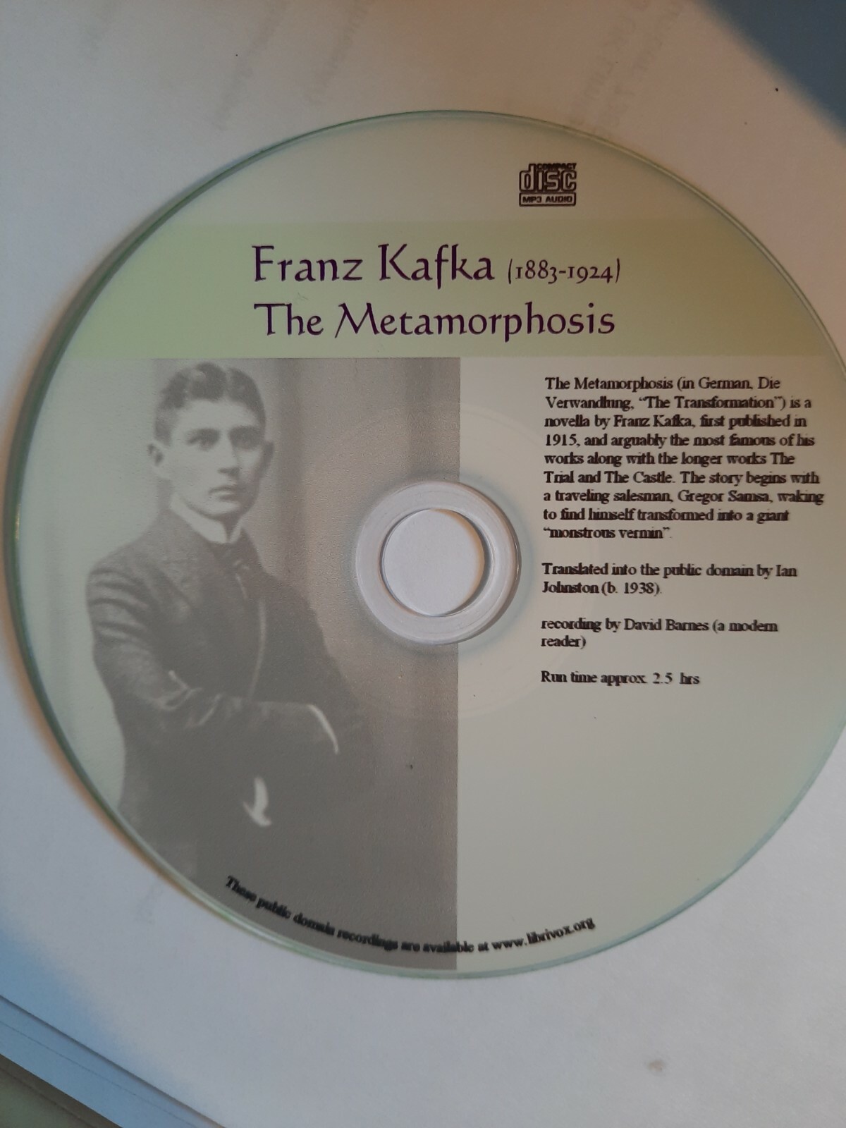 The Metamorphosis — by Franz Kafka Unabridged Audiobook Mp3 CD