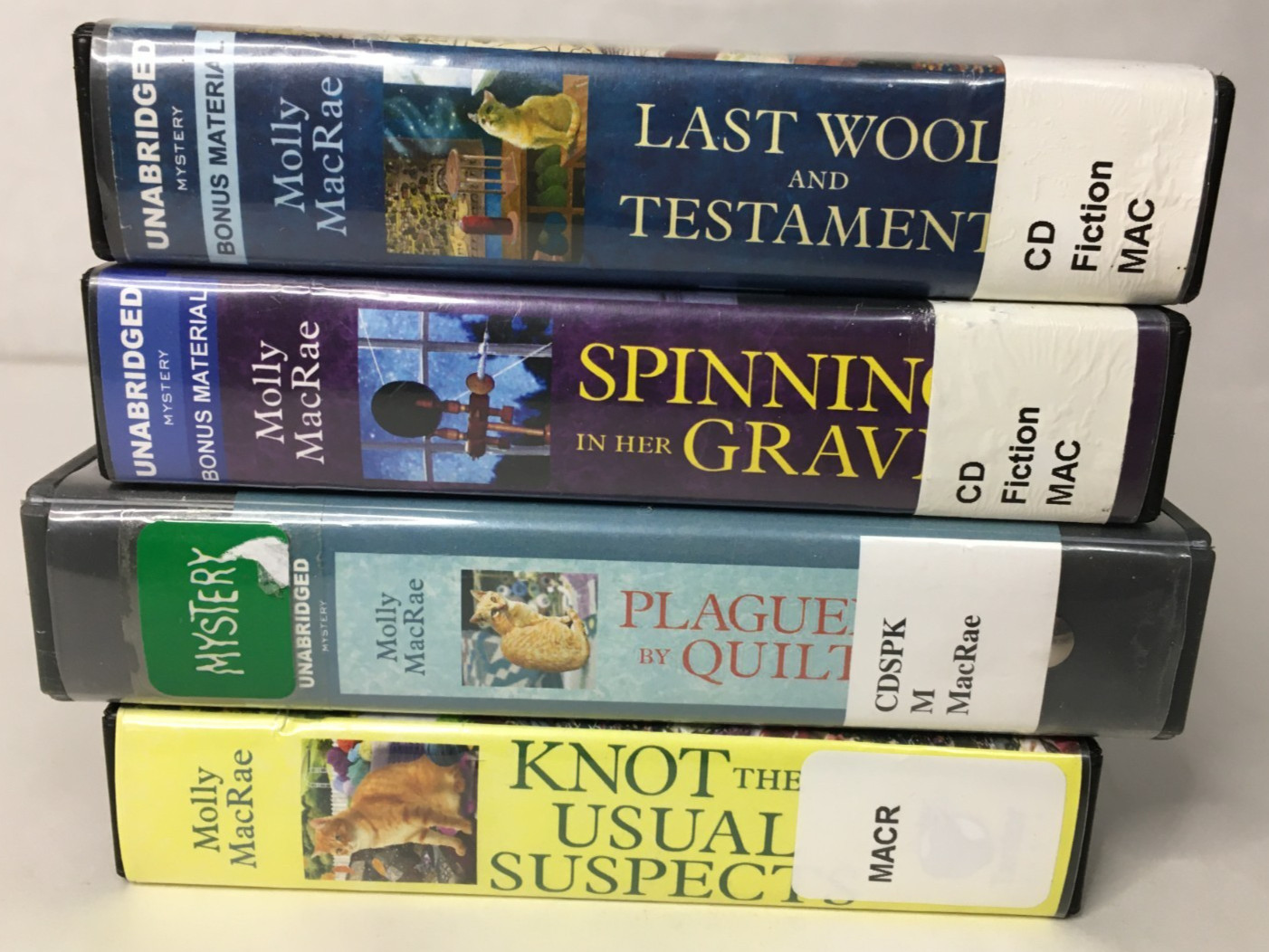Lot of 4 Haunted Yarn Shop Mystery Series by Molly MacRae — CD Audio Books