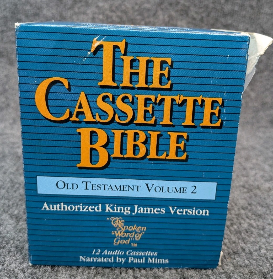 Cassette Bible Old Testament Vol 2 KJV Paul Mims 12 Tape Set 13-24 Vintage