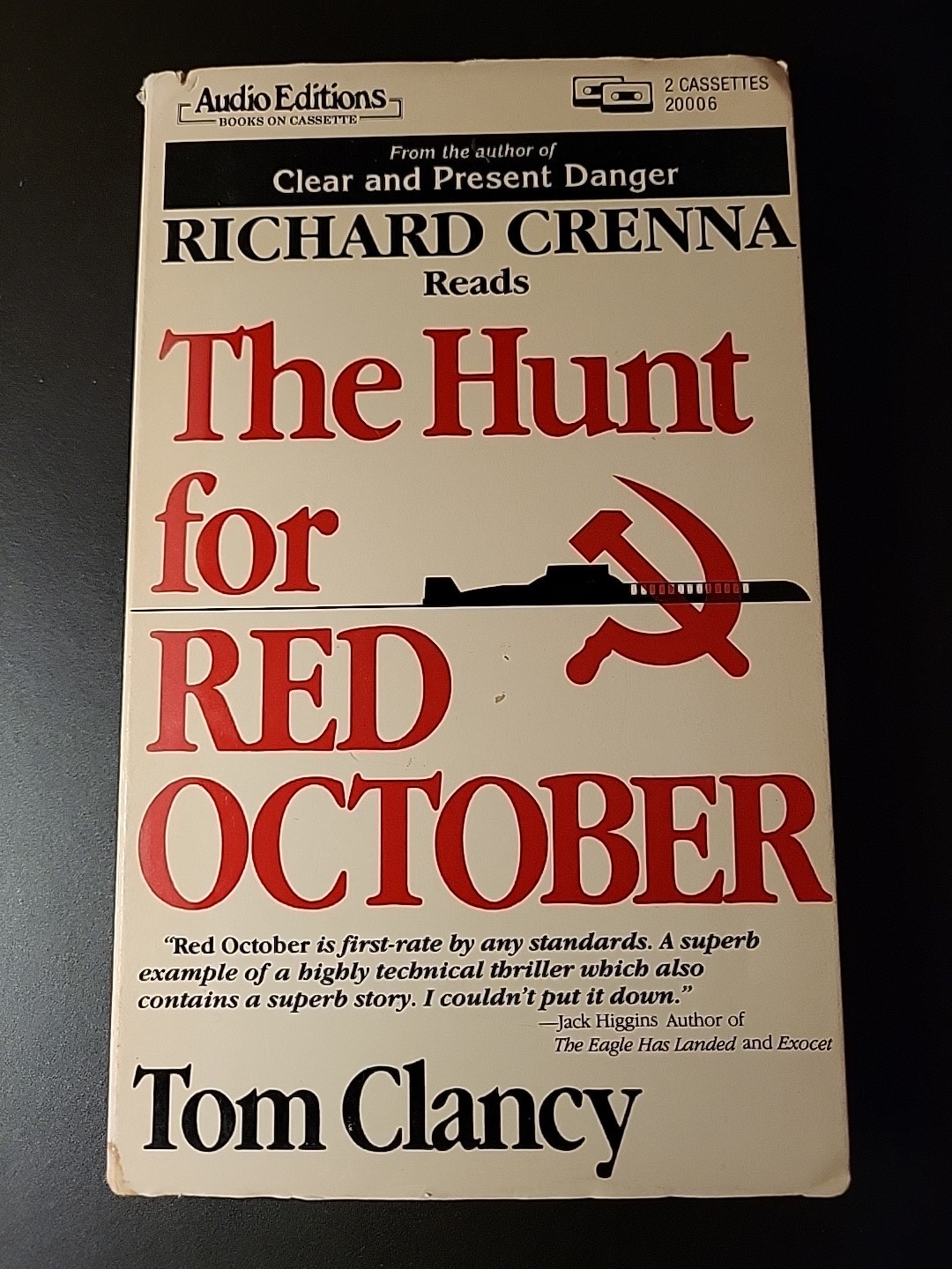 The Hunt For Red October by Tom Clancy 1985 Cassettes Audiobook