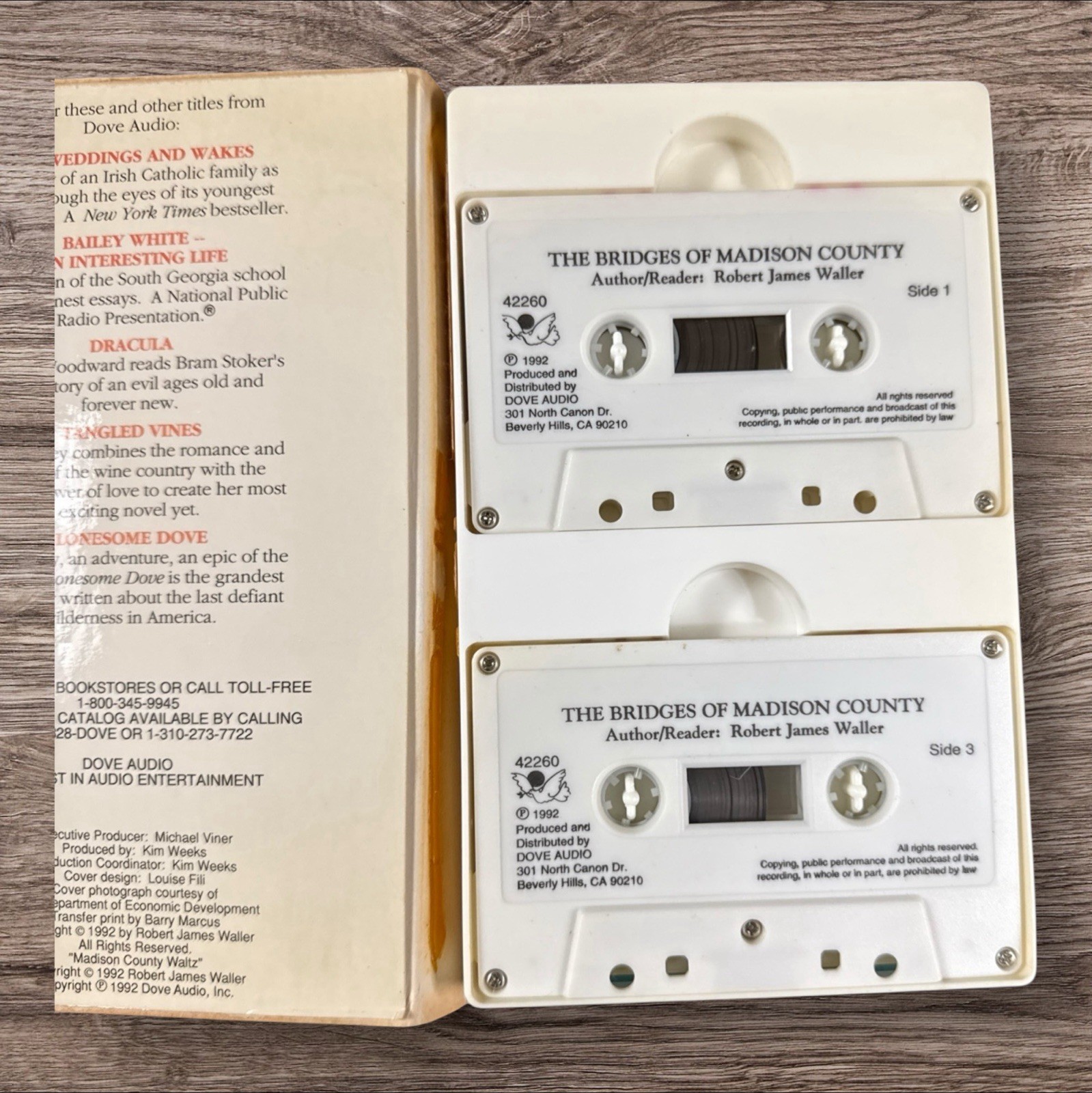 New York Times Bestseller The Bridges Of Madison County 2 Cassettes