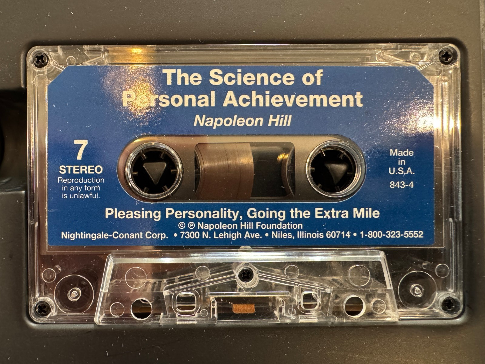 RARE THE SCIENCE OF PERSONAL ACHIEVEMENT NAPOLEON HILL 6 CASSETTE BOX+BONUS
