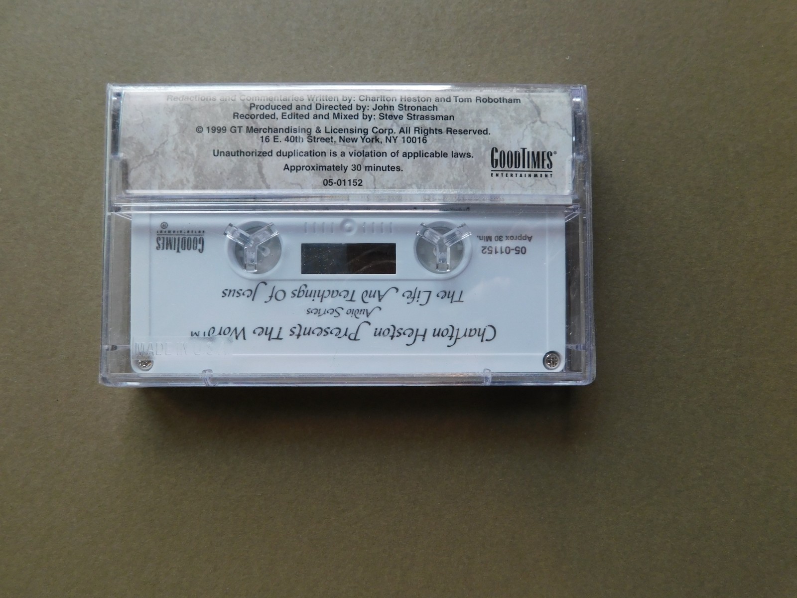 Charlton Heston presents: Life & Teaching of Jesus, Bible Story- Cassette Unused