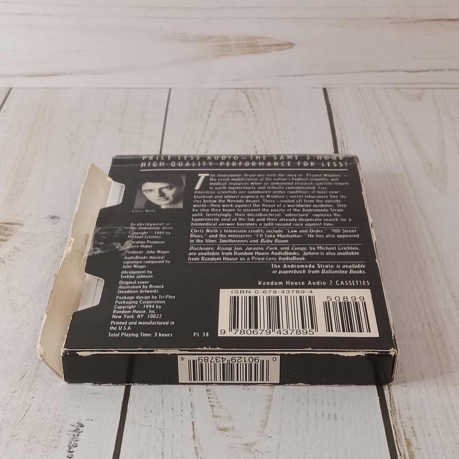 The Andromeda Strain by Michael Crichton Cassette Audiobook Sci-Fi Thriller