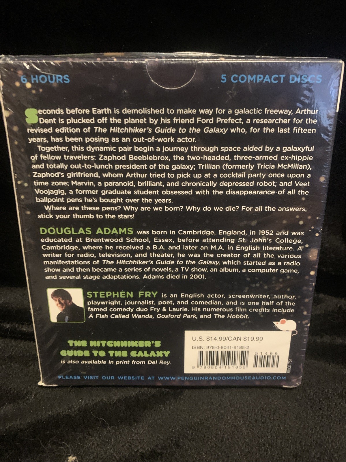 The Hitchhiker’s Guide to the Galaxy by Douglas Adams (2014, Compact Disc NEW