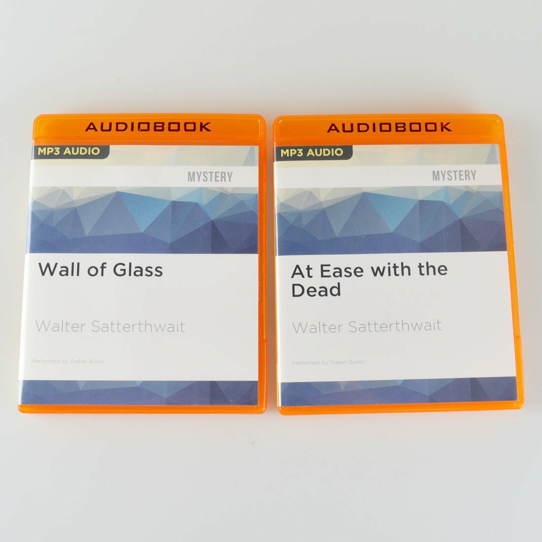 Wall Of Glass and At Ease With The Dead by Walter Satterthwait — MP3 CD Audio