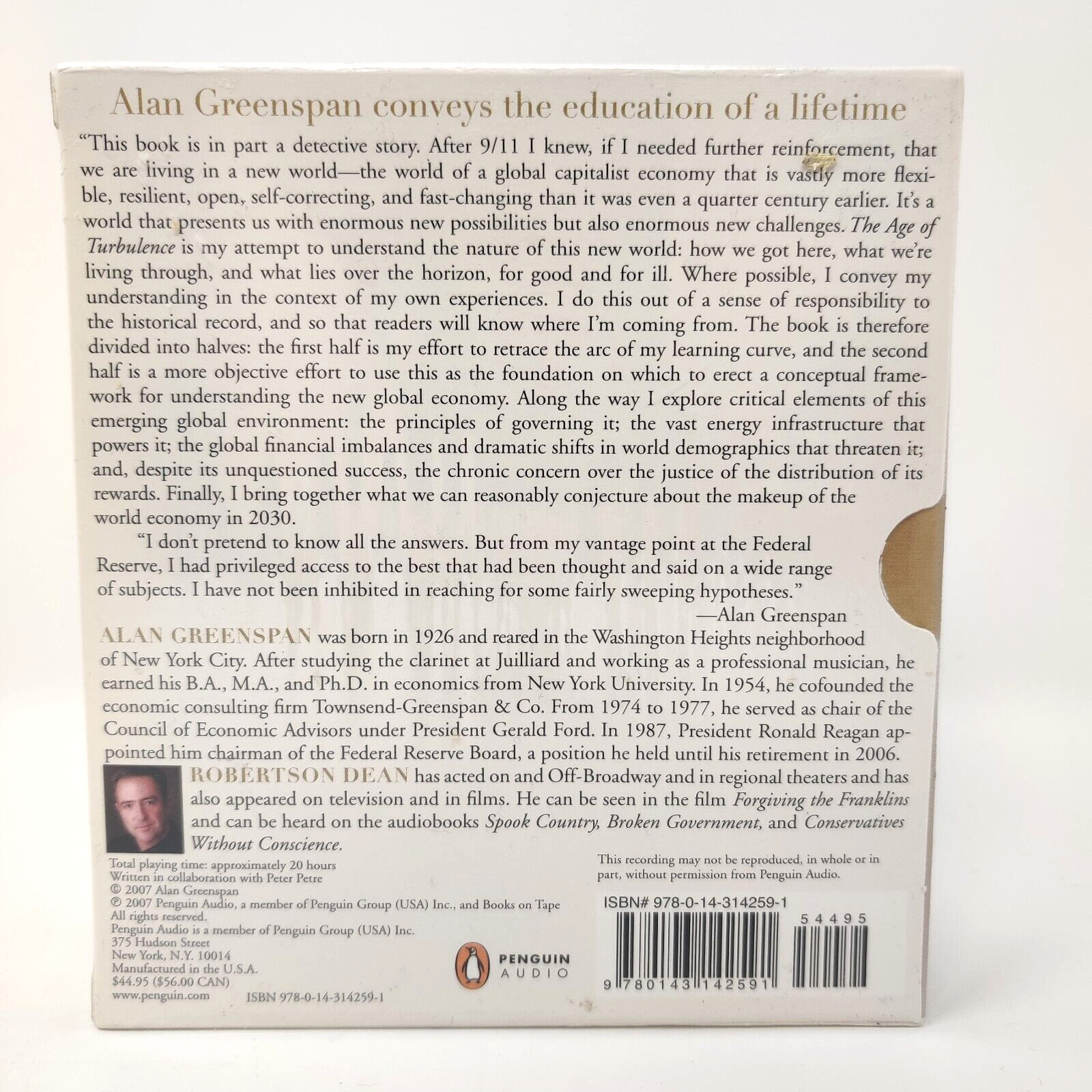 Age Of Turbulence Alan Greenspan 16 CD’s Set UNABRIDGED AUDIO BOOK New Sealed