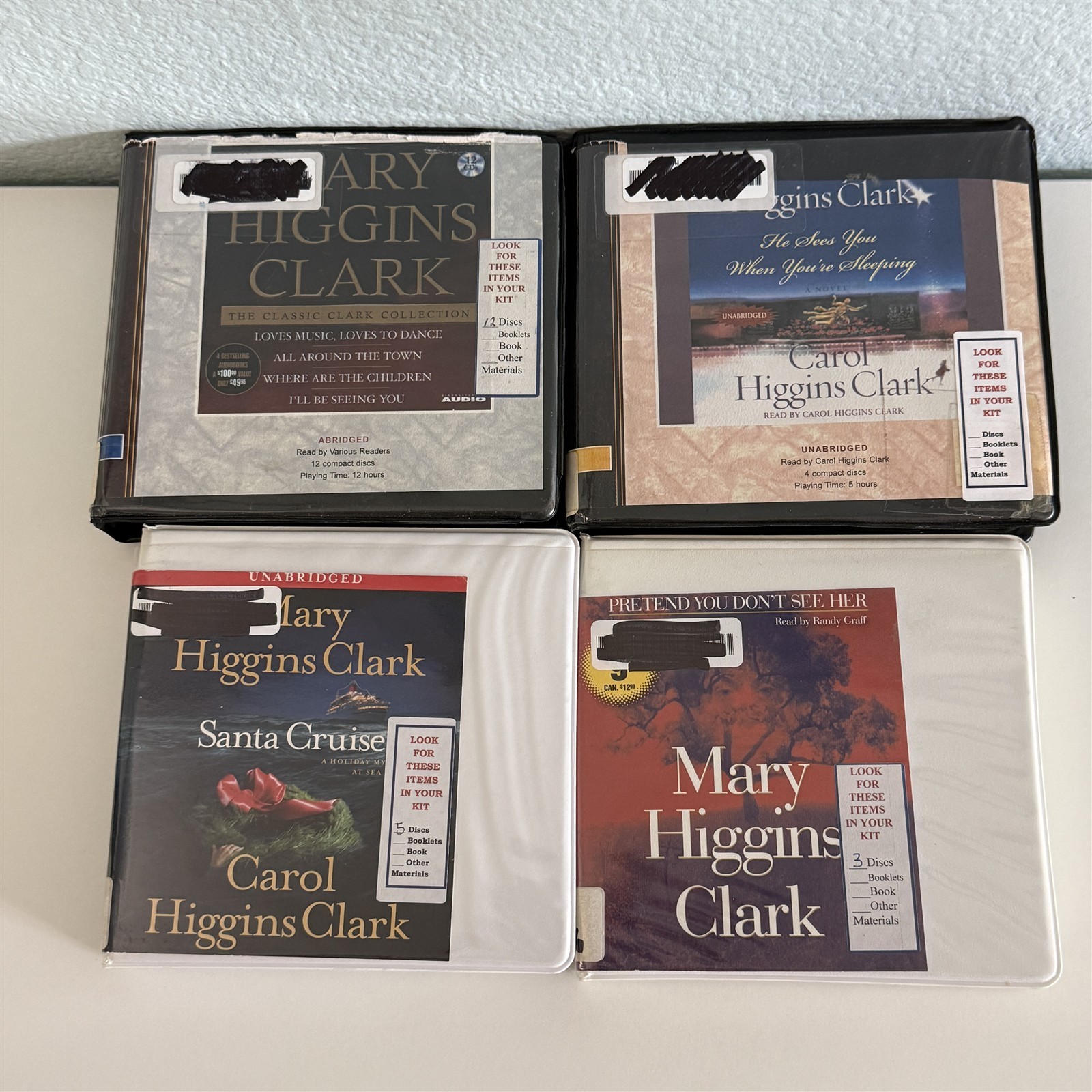 Lot Of 4 Mary Higgins Clark Cozy Mystery Thriller Holiday Theme Audiobooks On CD