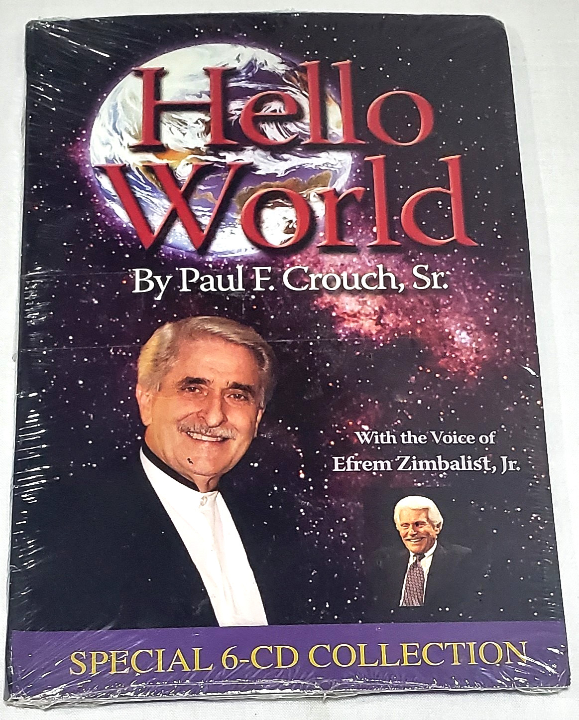 HELLO WORLD by PAUL F. CROUCH, SR. 6-CD AUDIOBOOK SET ~ EFREM ZIMBALIST, JR.