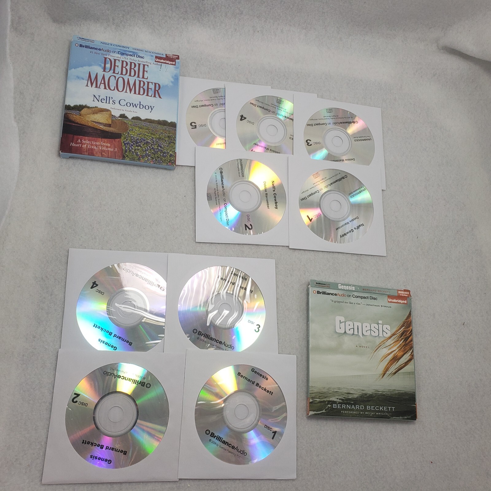 5 Fiction Audiobooks Lot CDs Unabridged Debbie the Island Genesis Rosie Project