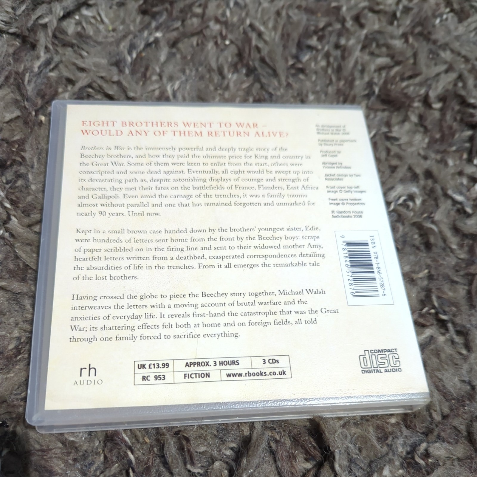 Brothers In War by Michael Walsh (CD Audiobook, 2006) 3 Discs