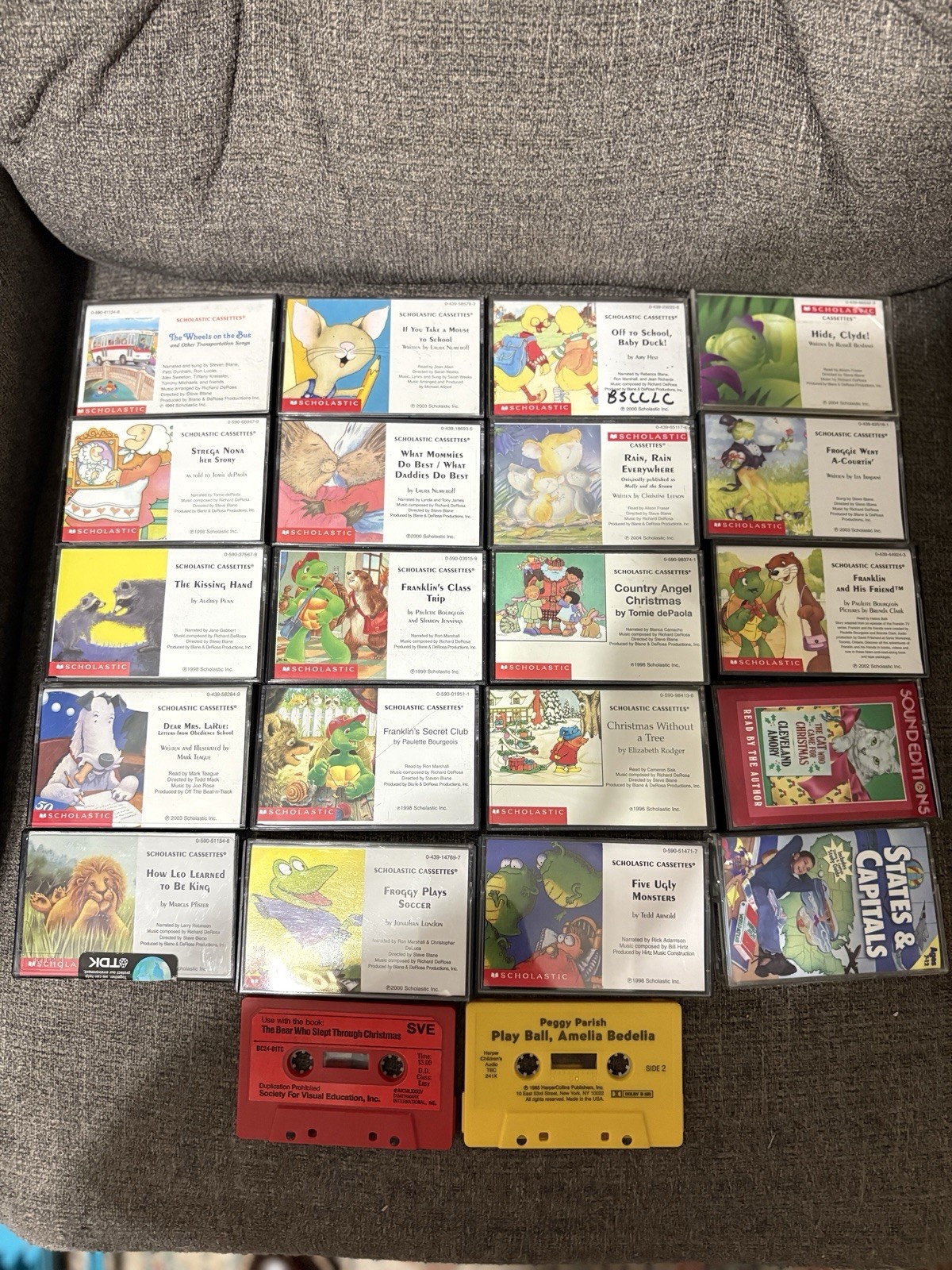Vintage Scholastic Books On Cassette Tape Audio Lot of 22! No Duplicates In Case