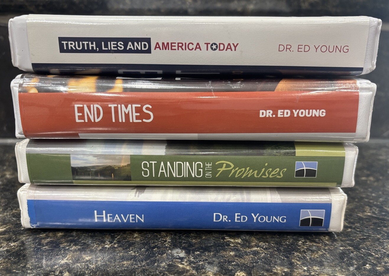Dr Ed Young Lot Of 4, Heaven, America Today, Standing On The Promises, End Times