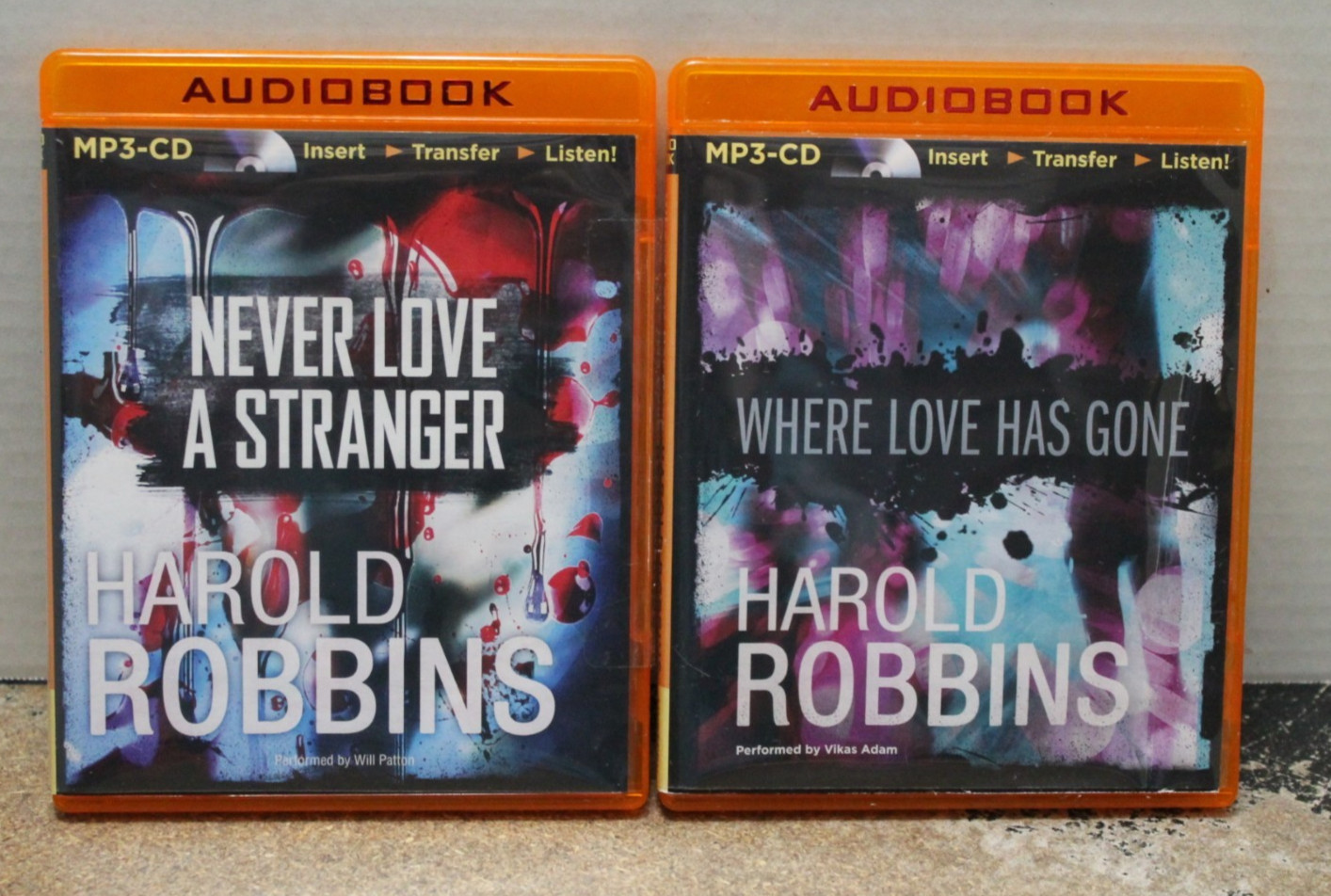 Harold Robbins MP3-CDs—Where Love Has Gone & Never Love a Stranger