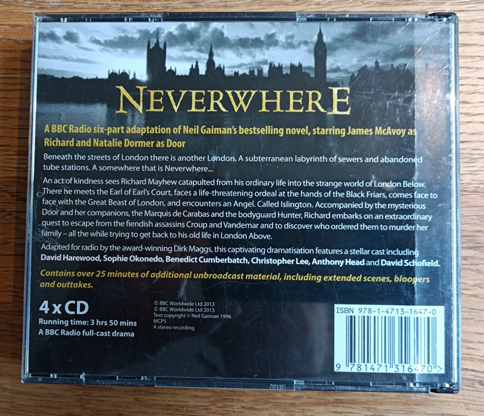NEVERWHERE — A BBC Radio Full-Cast Dramatisation CD AUDIOBOOK