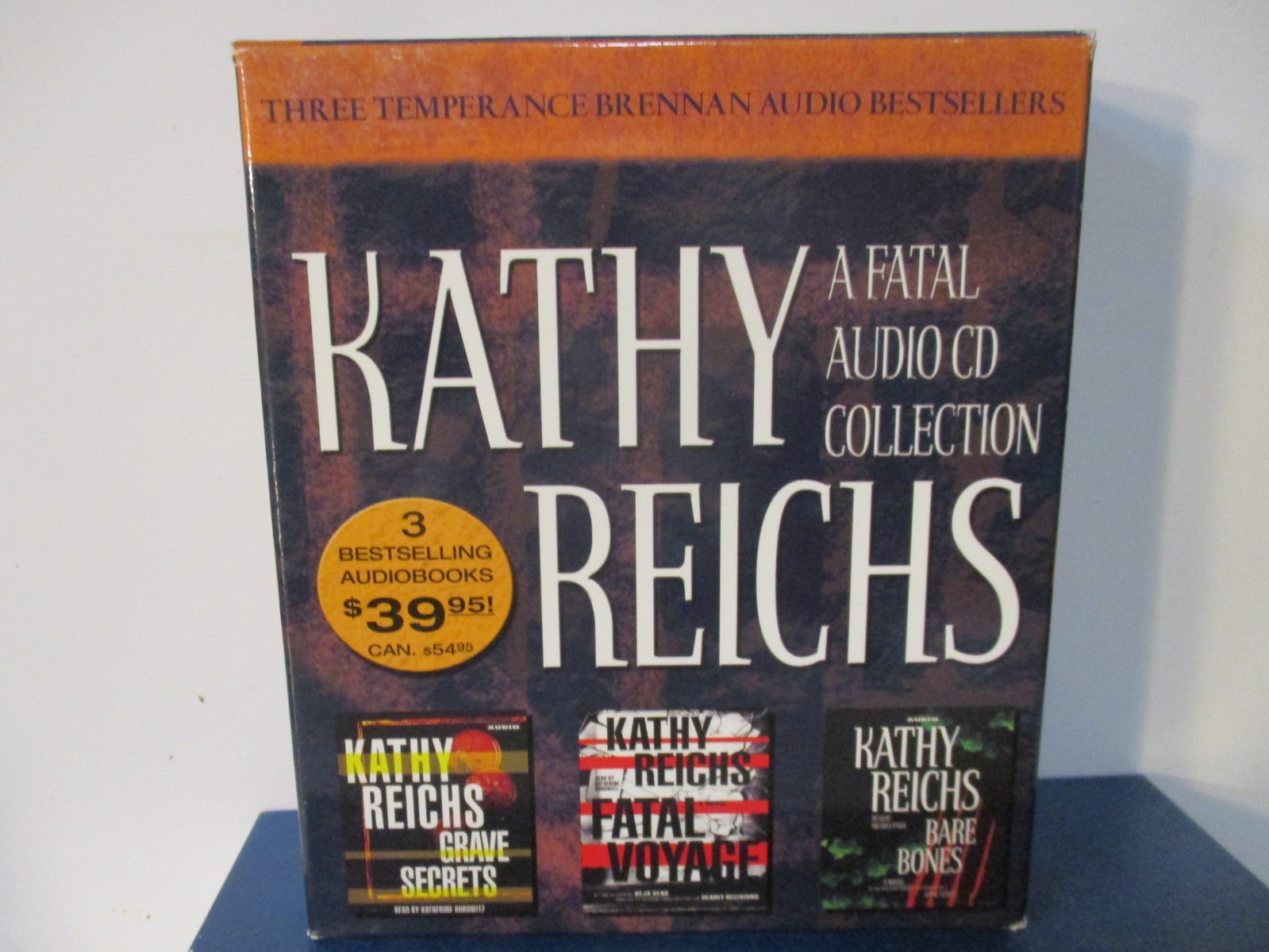 Kathy Reichs Grave Secrets, Fatal Voyage, Bare Bones 15 CD Audiobk VG B25-43