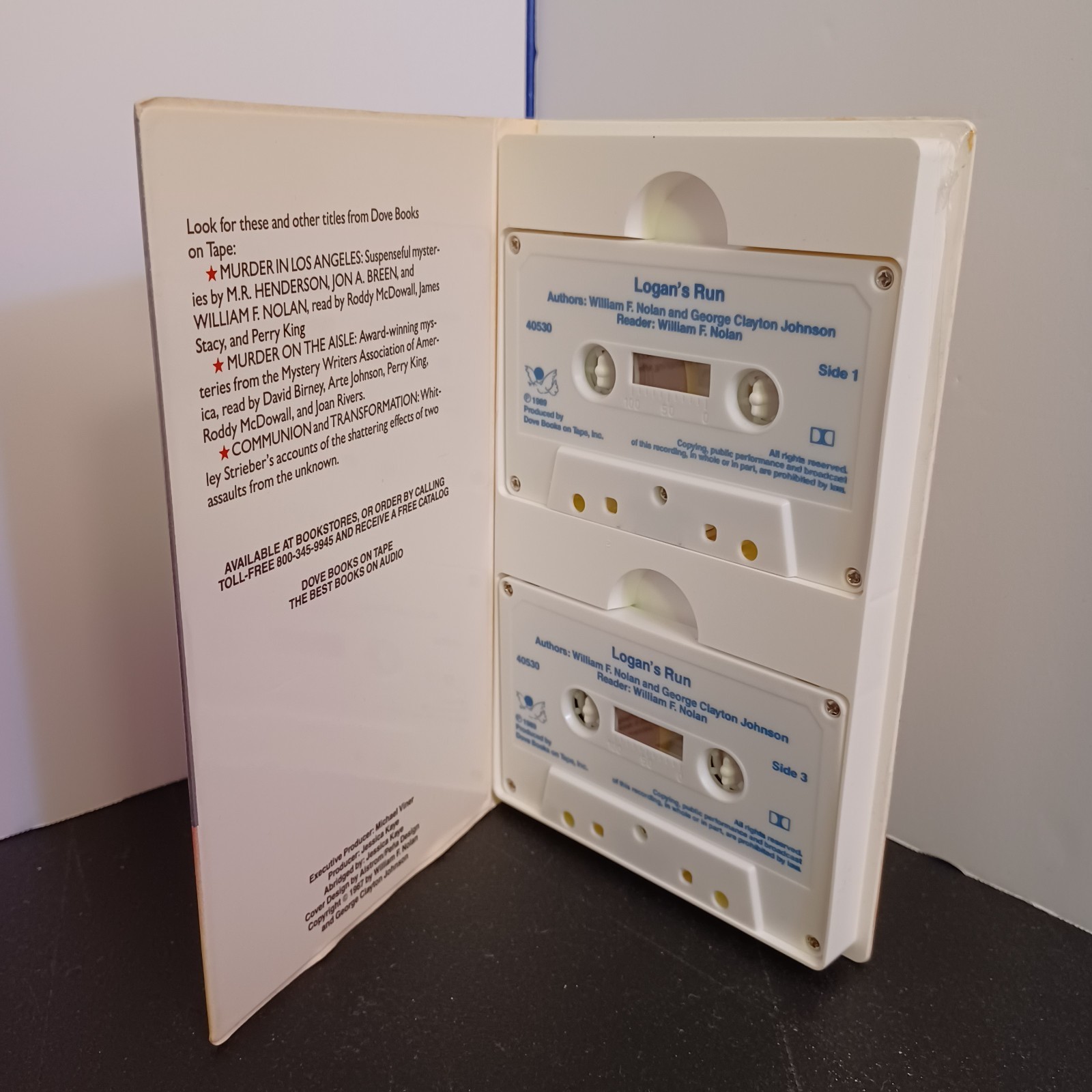 LOGAN’S RUN Audiobook Cassette 1989 William Nolan George Johnson SEE PICS