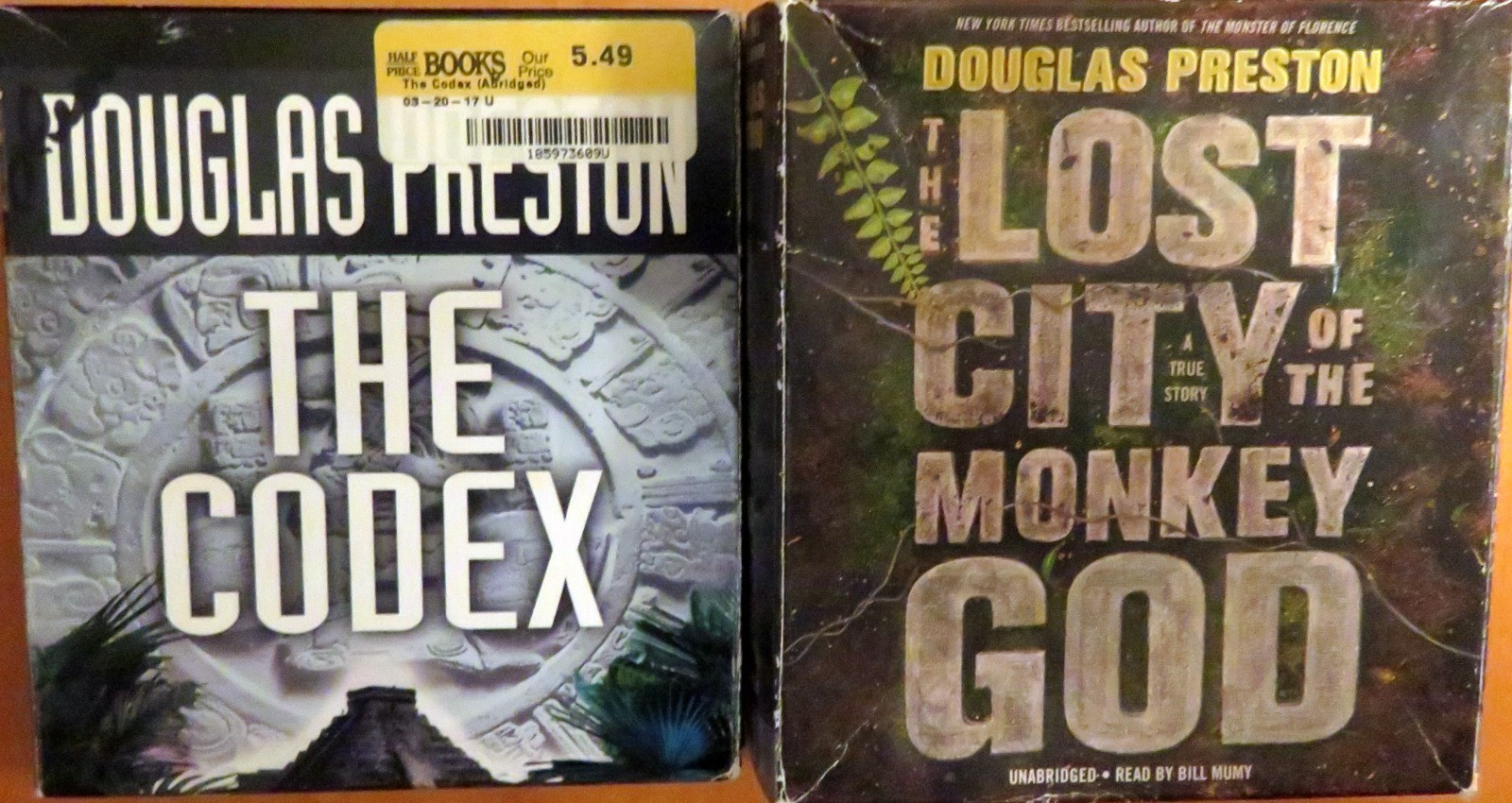 DOUGLAS PRESTON — Two (2) Audiobook CD Titles — Codex, Lost City of Monkey God