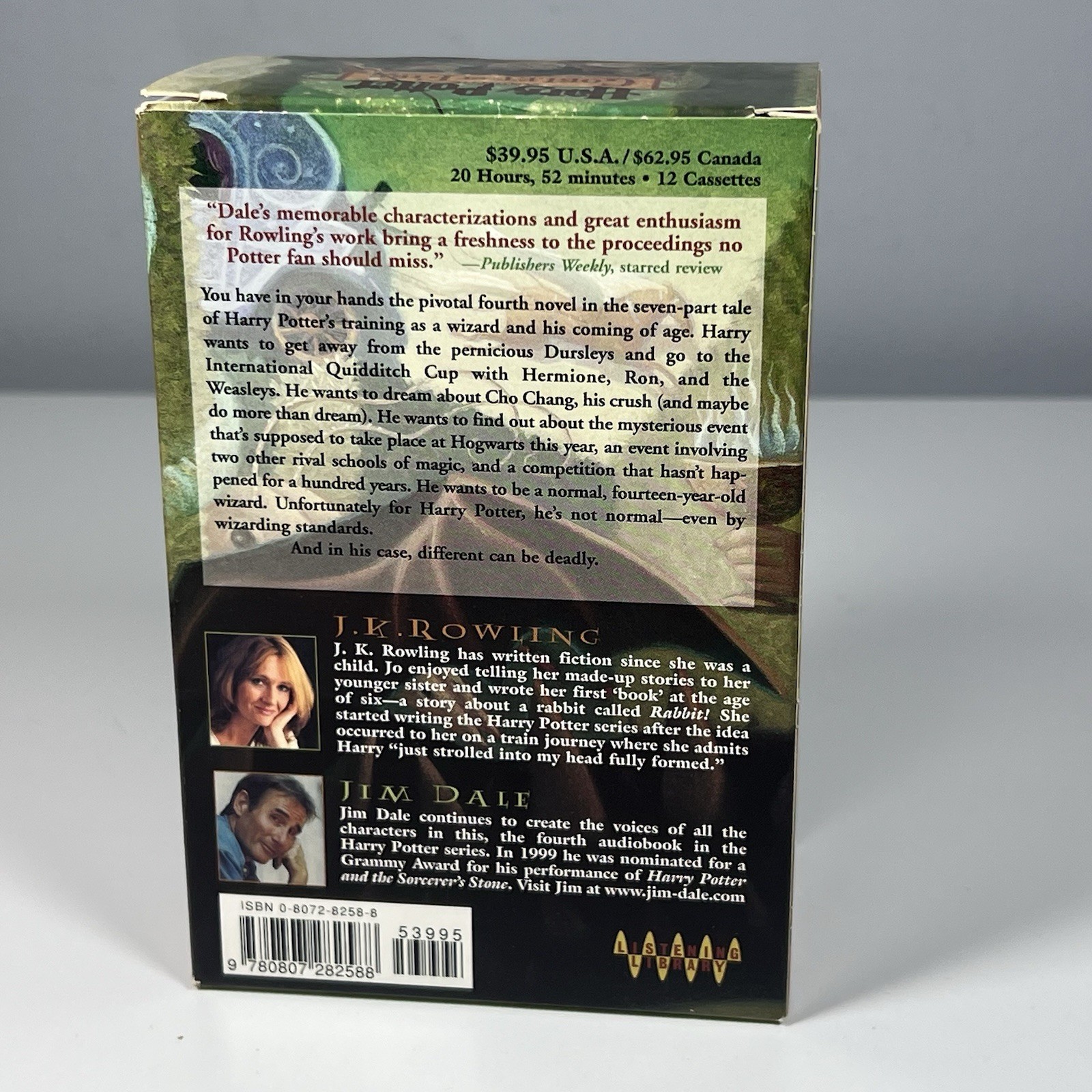 Harry Potter and the Goblet of Fire Unabridged Audio Book on 12 Cassettes