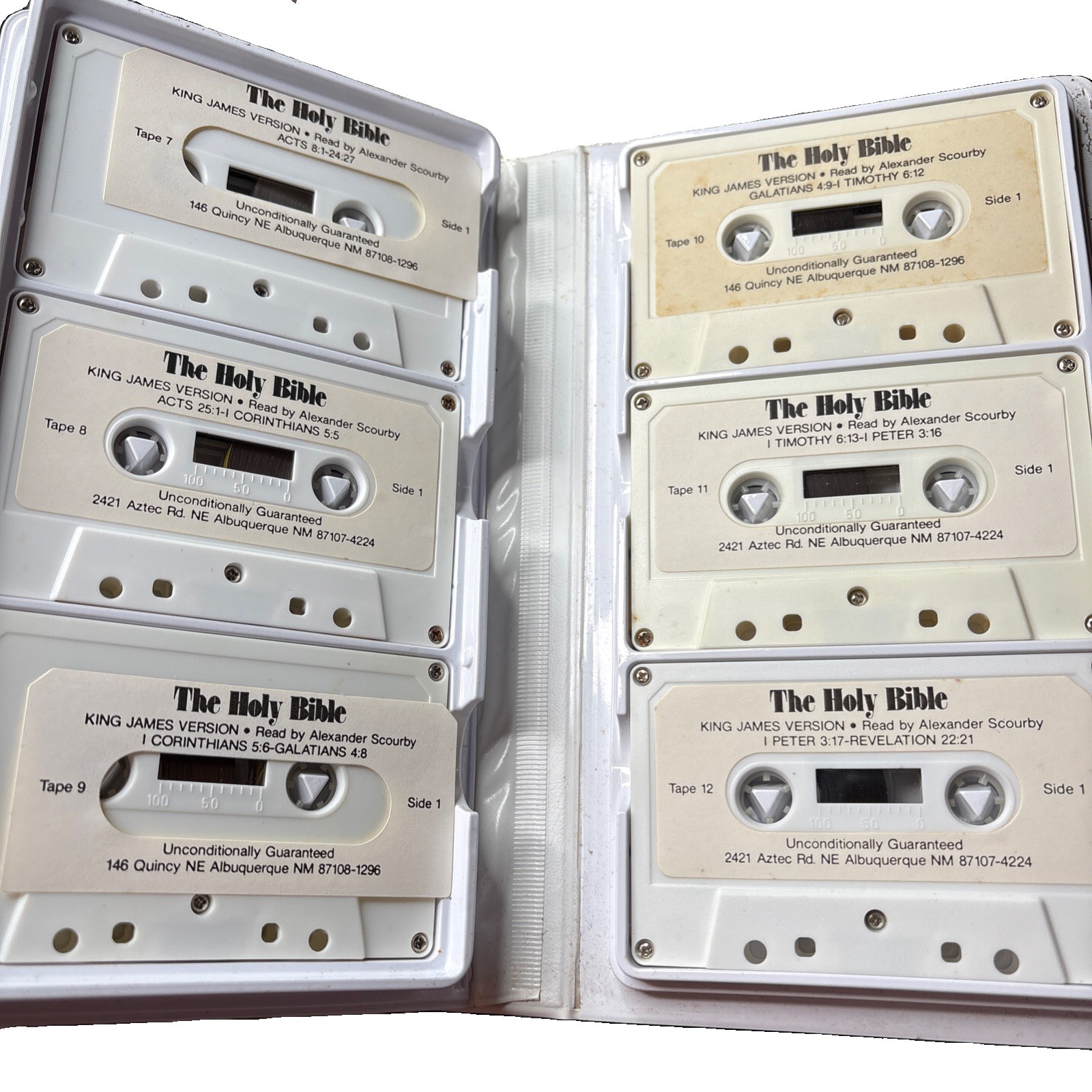 The Holy Bible KJV New Testament Alexander Scourby Audio Book 12 Cassette Set