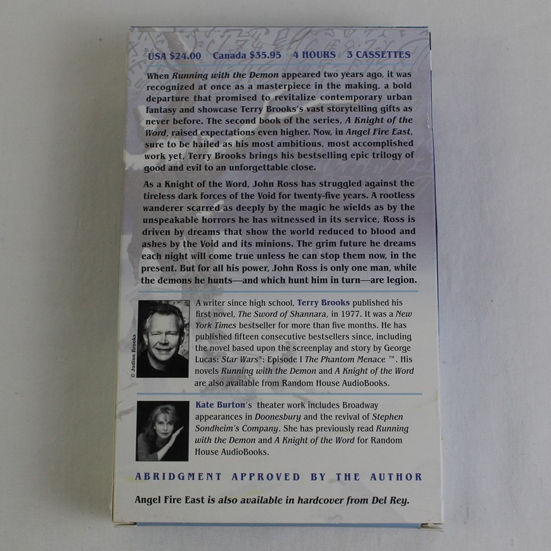 Angel Fire East By Terry Brooks Read By Kate Burton (Audio Book, 3 Cassettes)