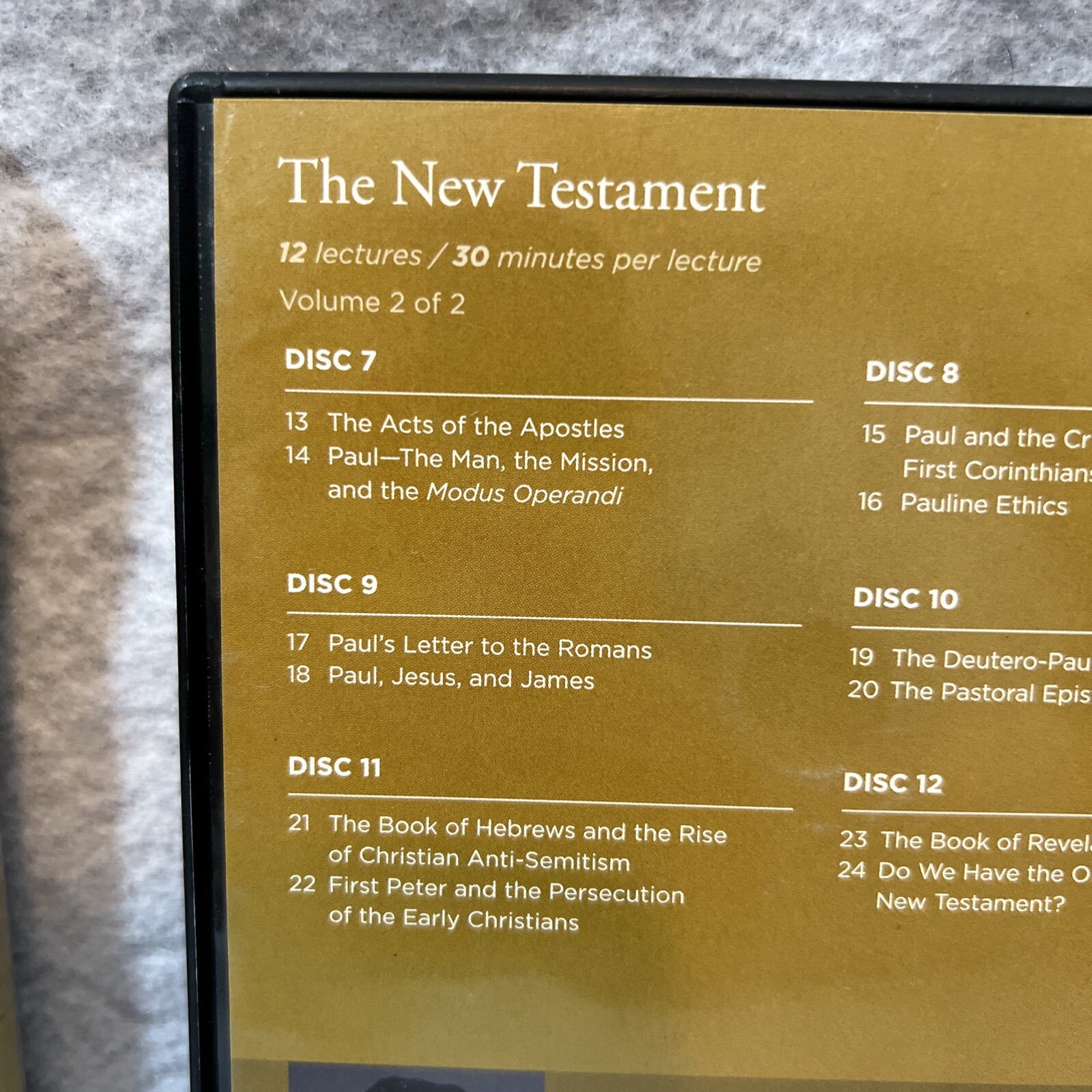 The Great Courses The New Testament Volume 1 & 2 Audio CD 12 Discs