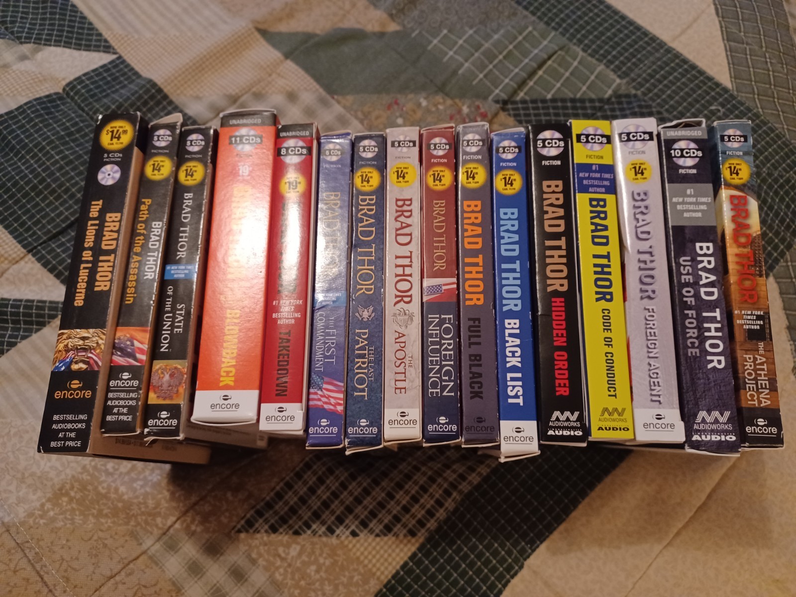 Lot (16) Brad Thor Audio Books CDs — Thriller Suspense Mystery Harvath