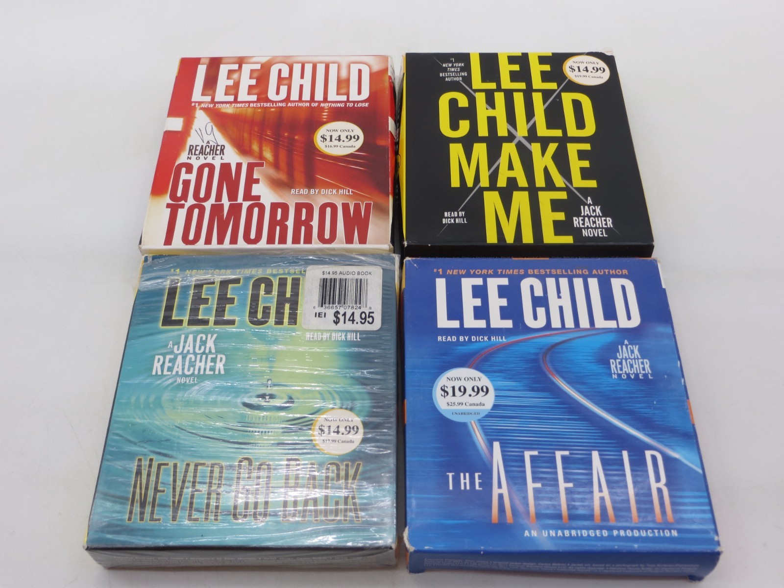 LEE CHILD CD AUDIOBOOK lot of 4 The Affair Make Me Never Go Back Gone Tomorrow