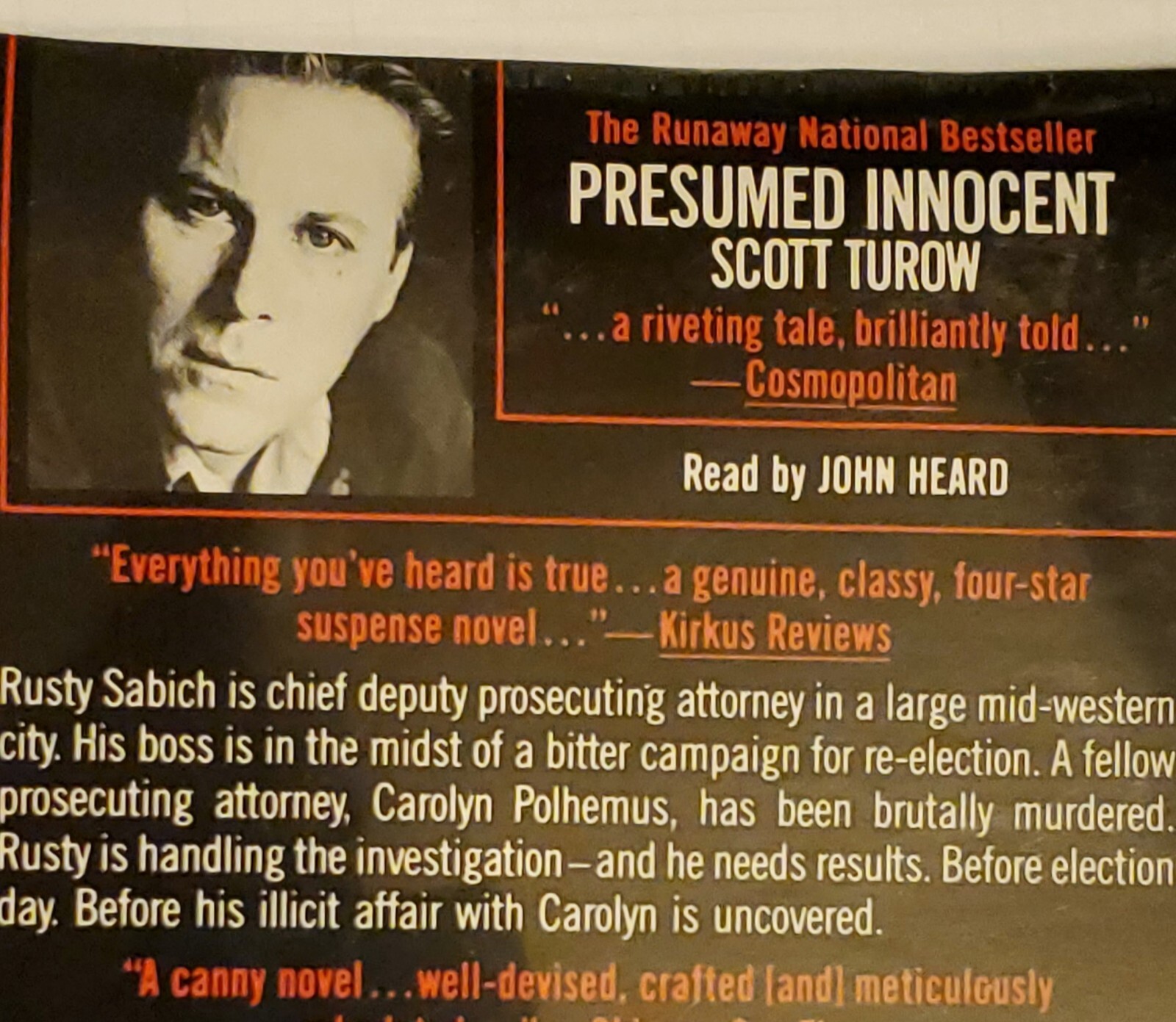 Presumed Innocent by Scott Turow 1988 Cassette Tape Audio book NEW NOS Sealed