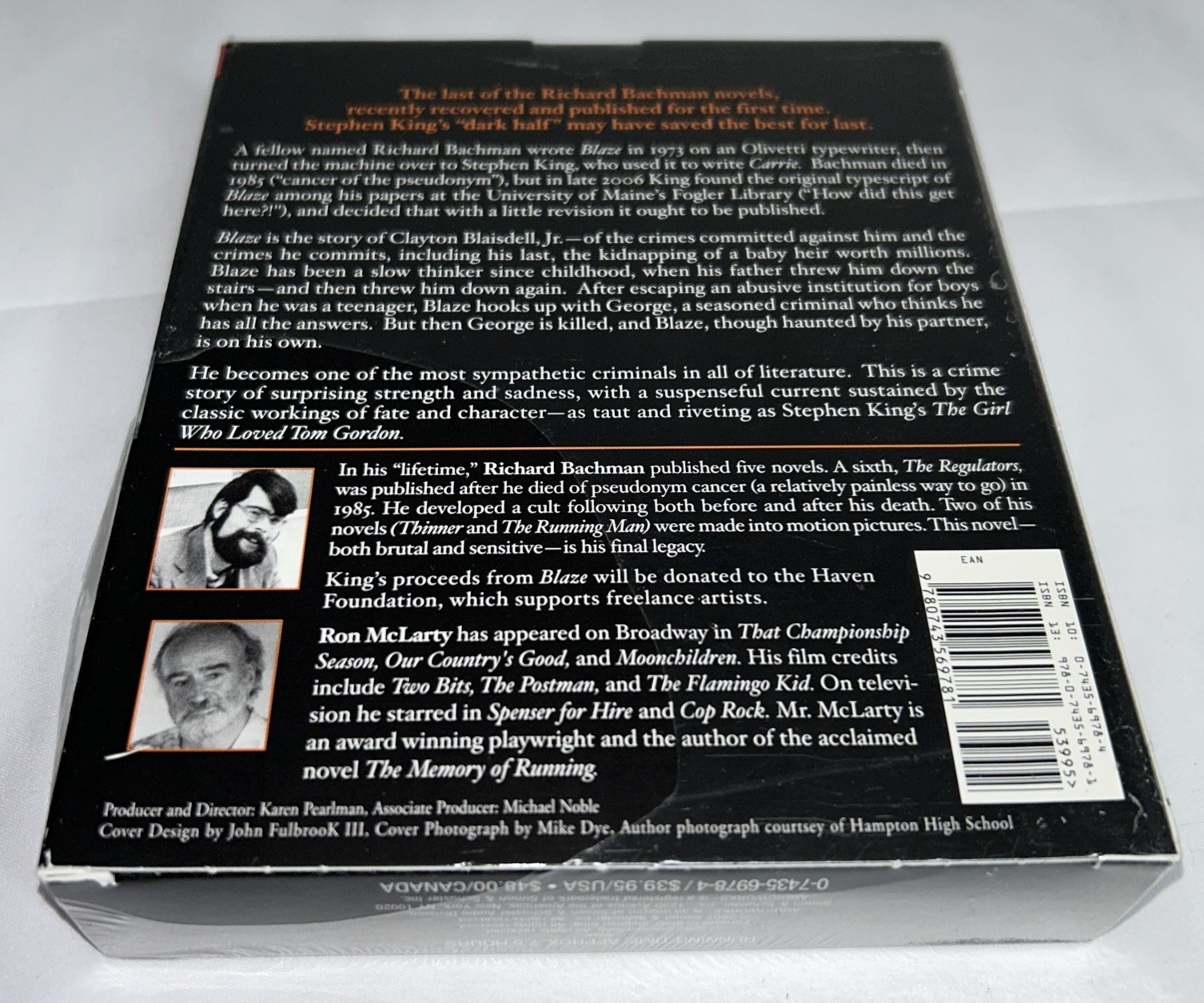 “Blaze” by Richard Bachman (Stephen King) (2007, 7 CDs, Unabridged)
